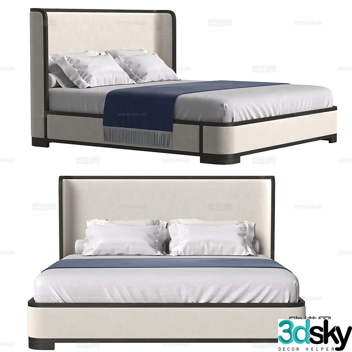 Double bed 3d model