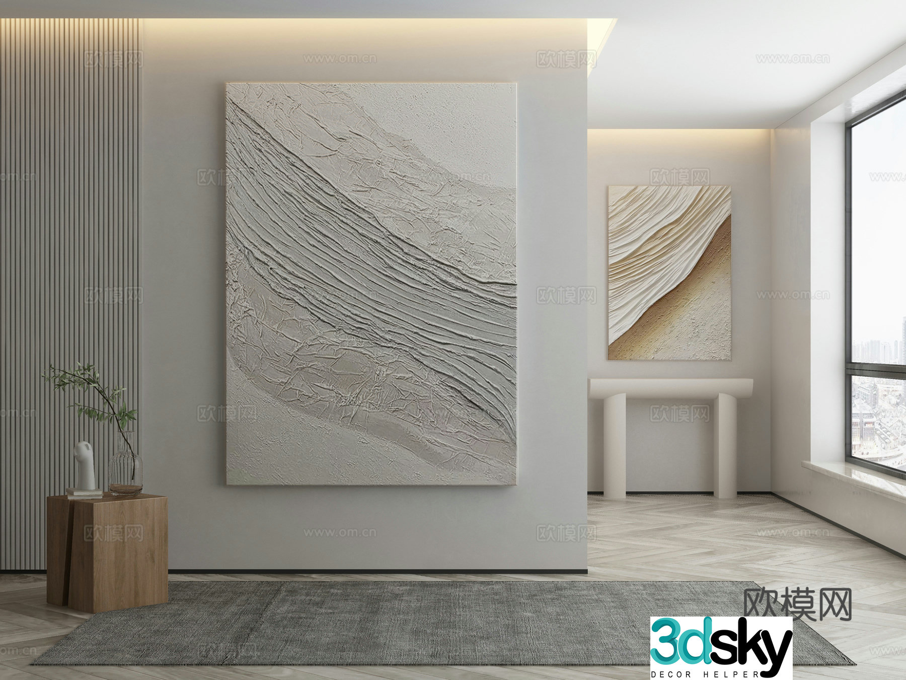 Modern Wasabi Hanging Painting Oil Painting 3D Model