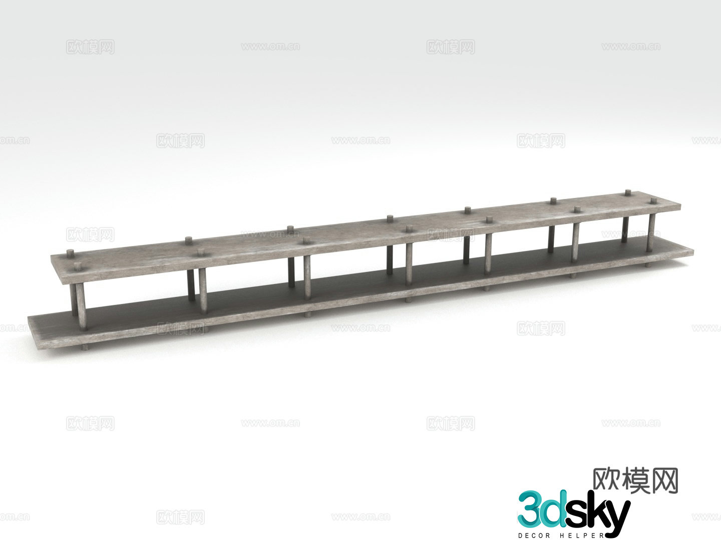 Storage rack shelf display rack floor stand 3D model