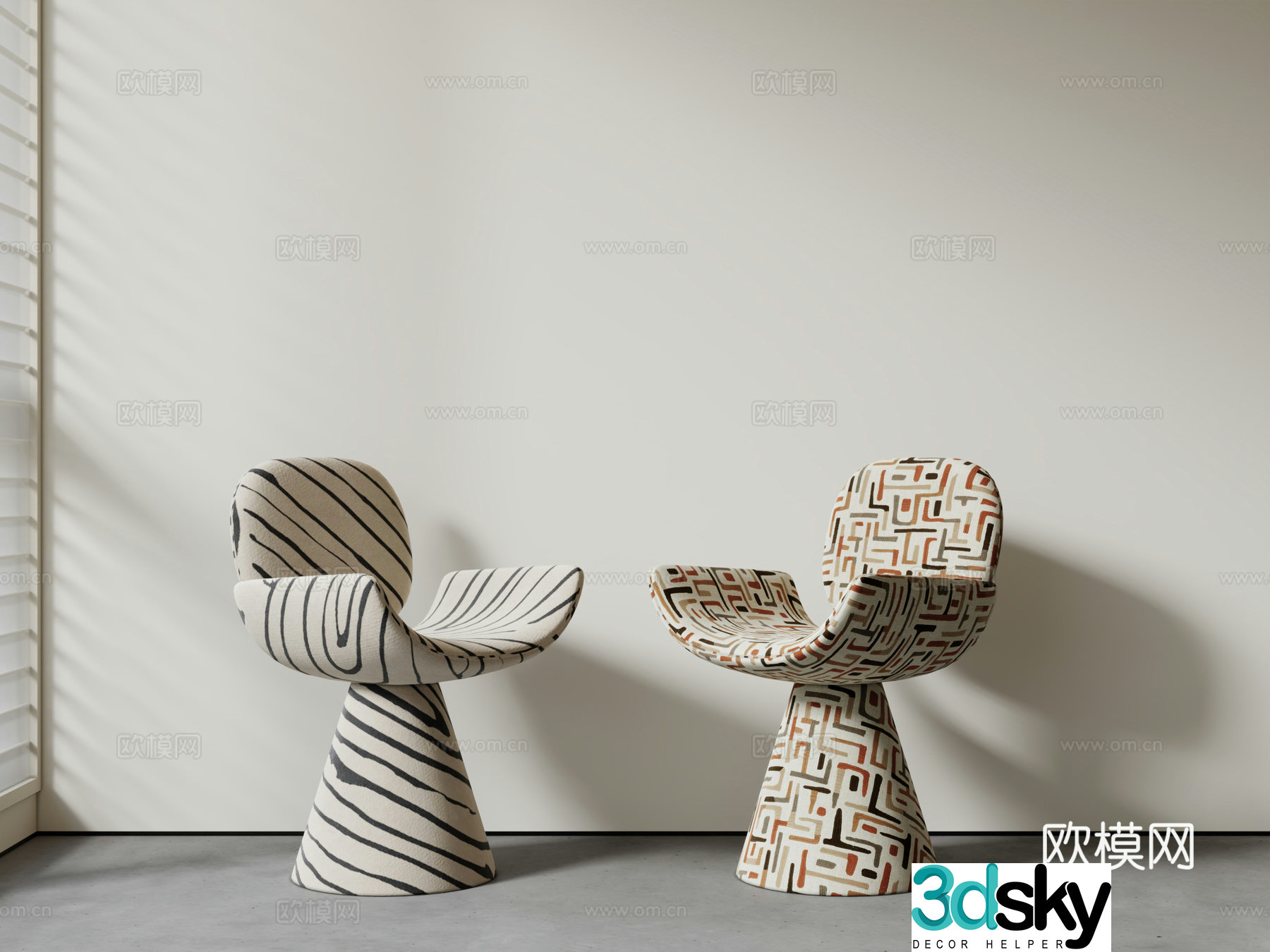 Modern single chair 3d model