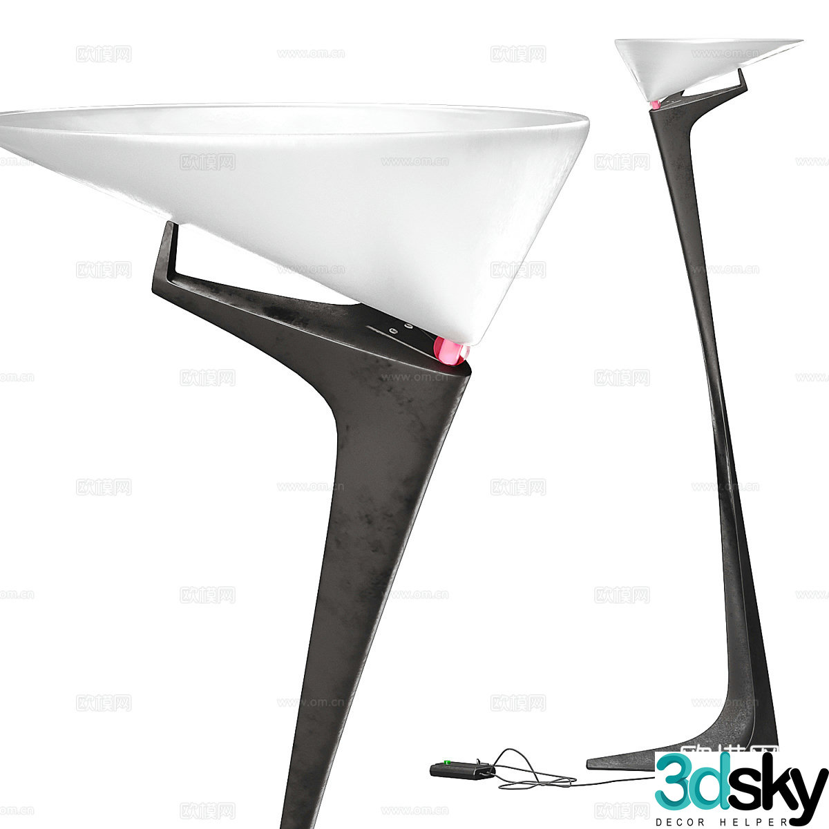 Modern minimalist Montjuic floor lamp 3d model