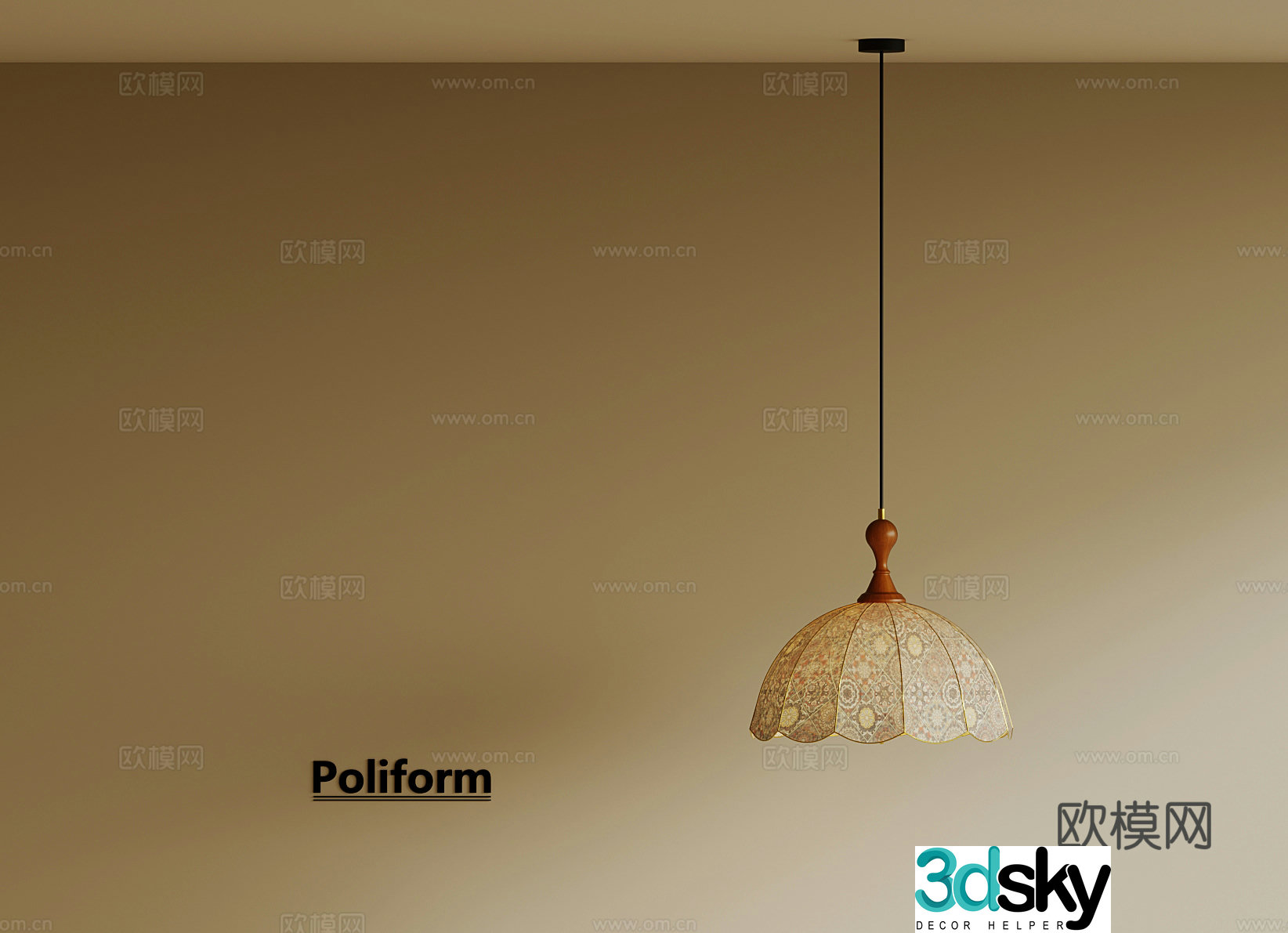 French small chandelier 3d model