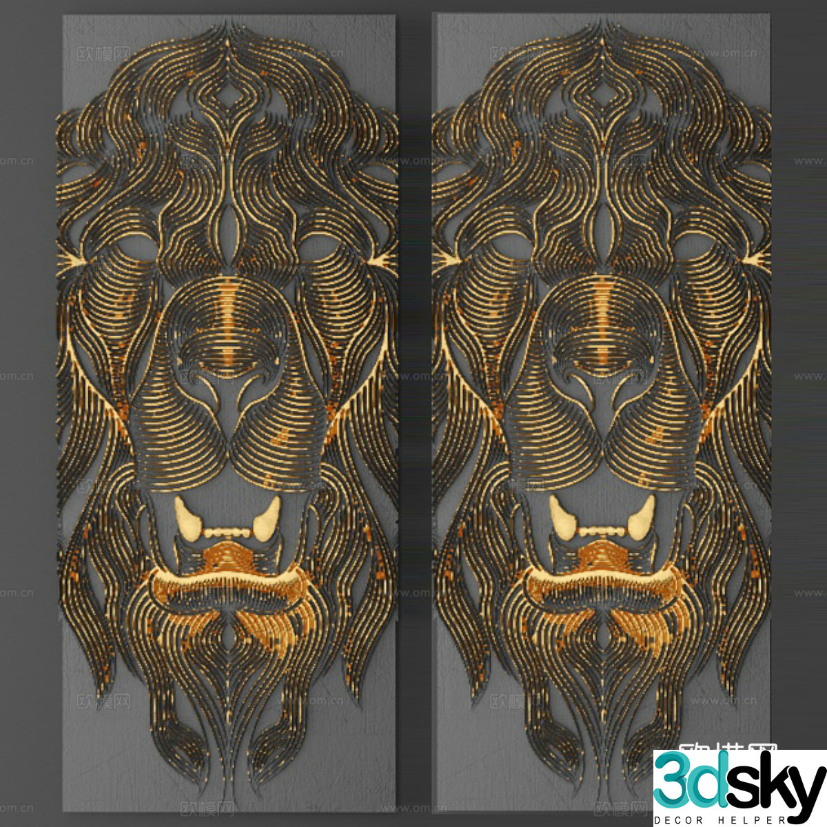 New Chinese style wall decoration pendant 3D model