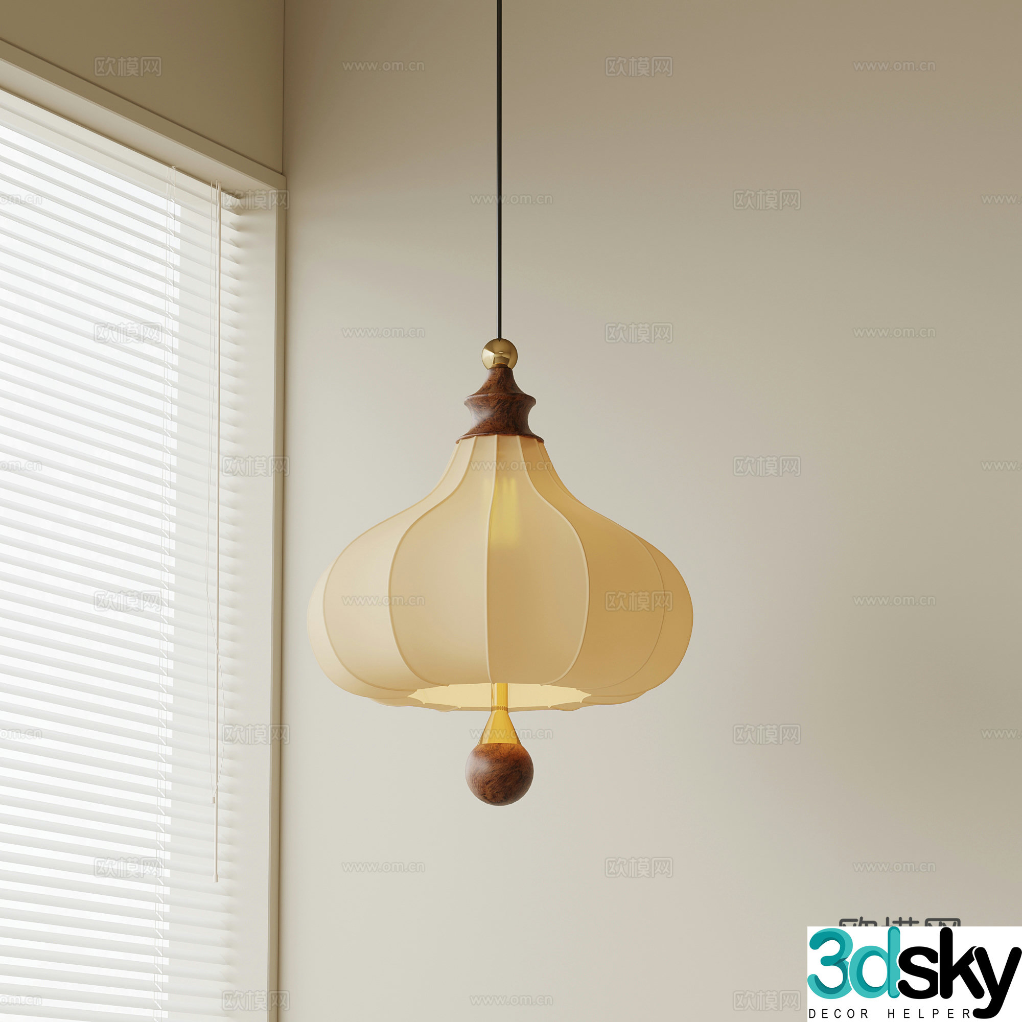 French medieval chandelier small chandelier lantern chandelier 3d model