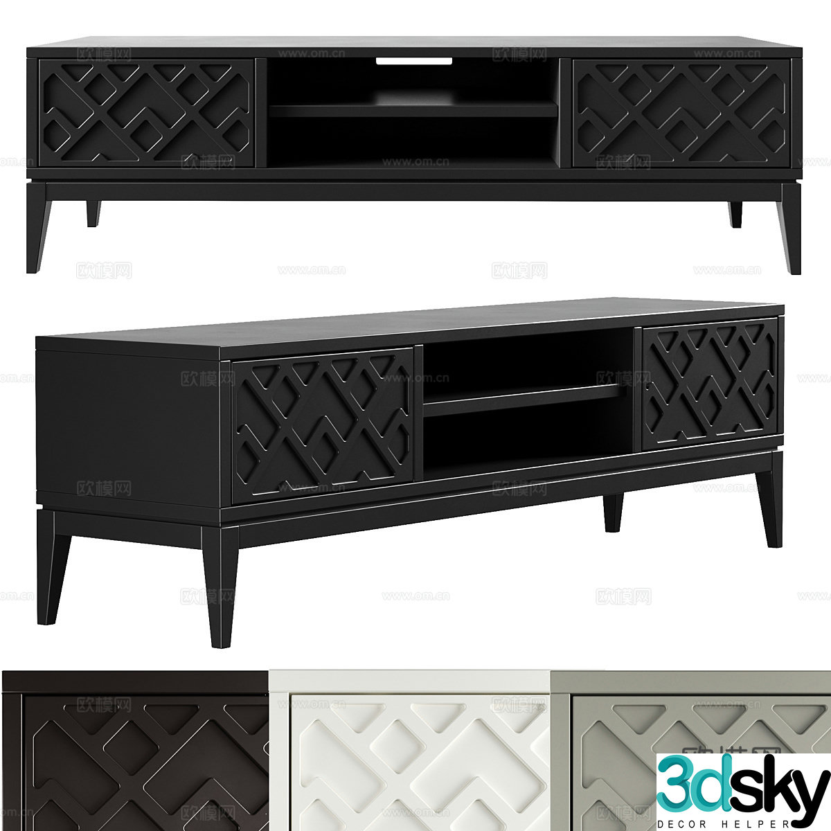 New Chinese Wasabi TV Cabinet 3D Model