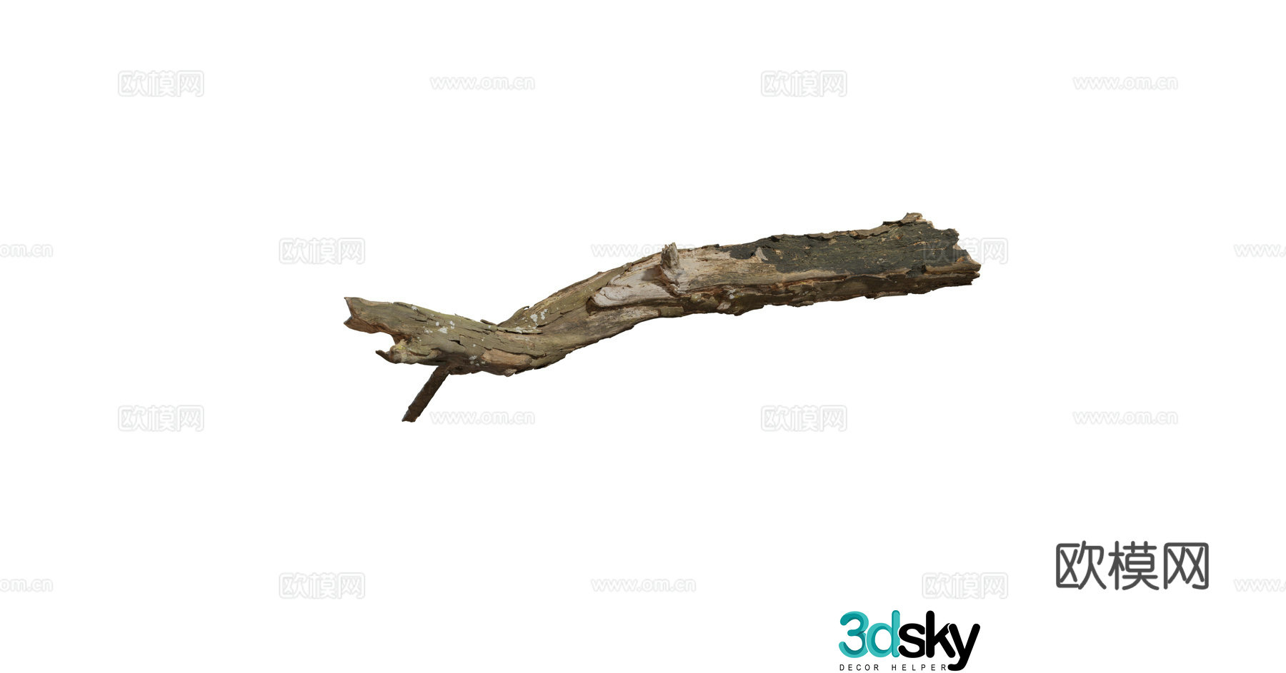Modern tree withered dry wood dead wood rotten wood combination 3d model