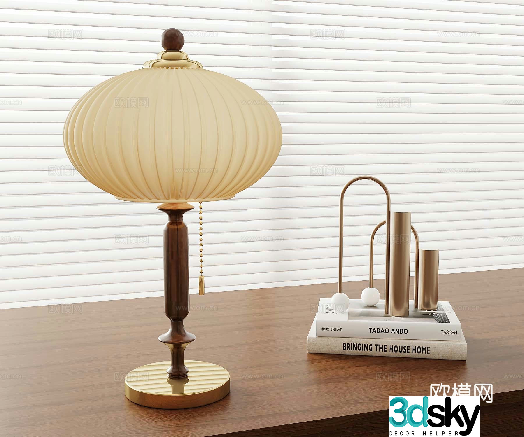 French medieval style table lamp 3d model