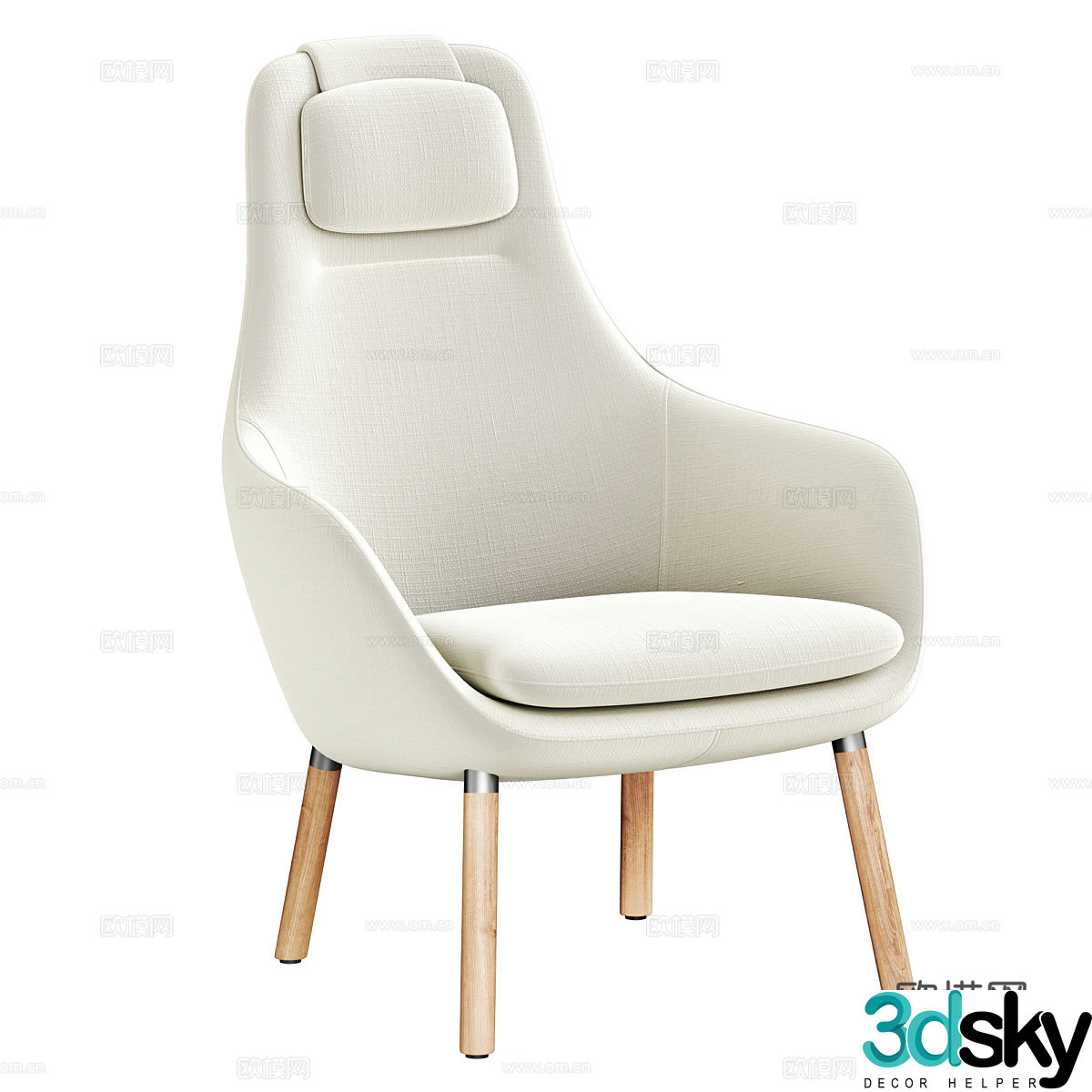 Leisure chair single chair 3d model