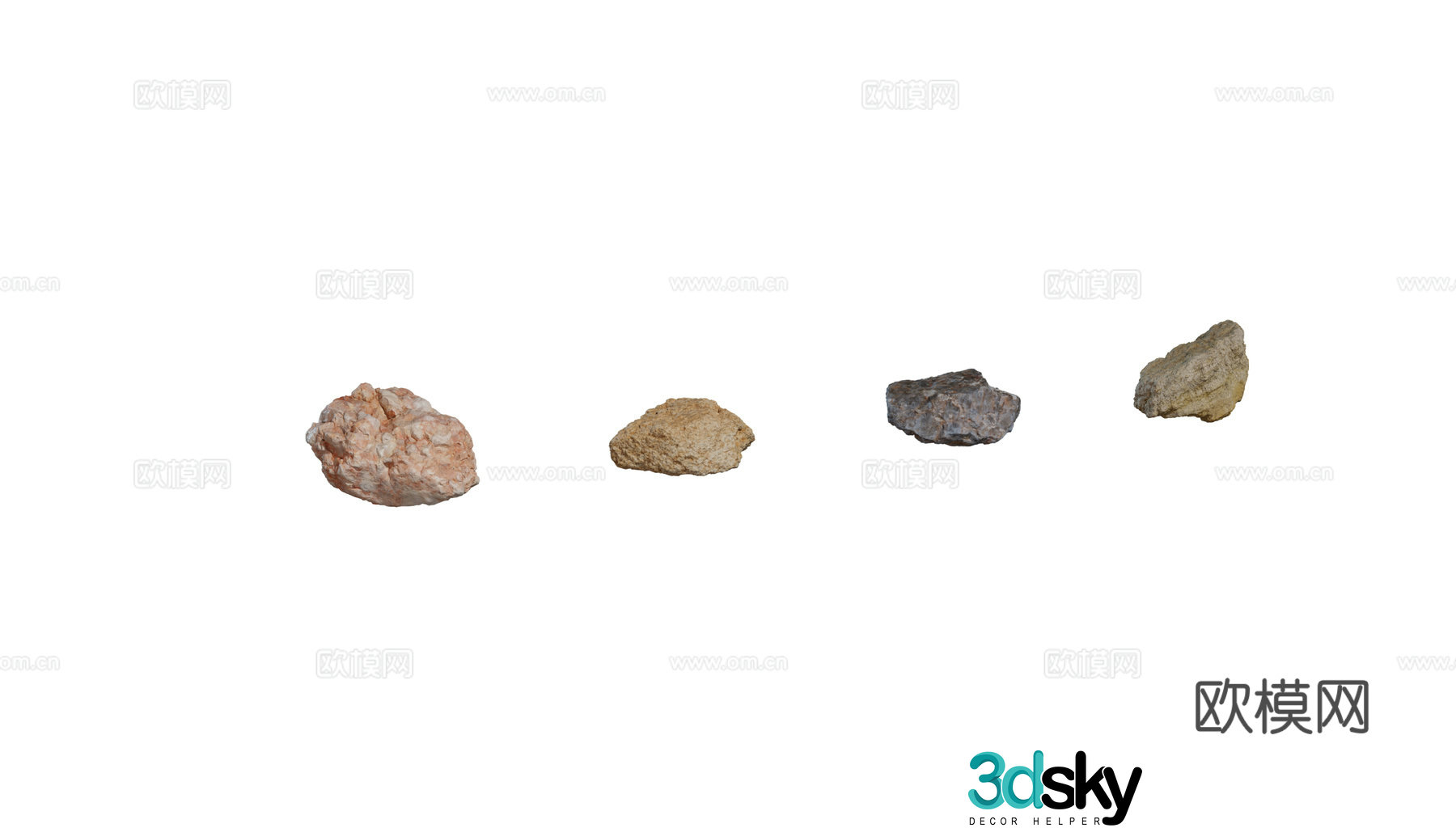 Modern stones mountain stones molding stones landscape stones garden stones group of stones natural weathered stones 3D model