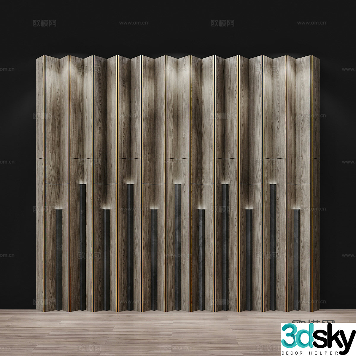 Modern Italian decorative wall panel 3d model