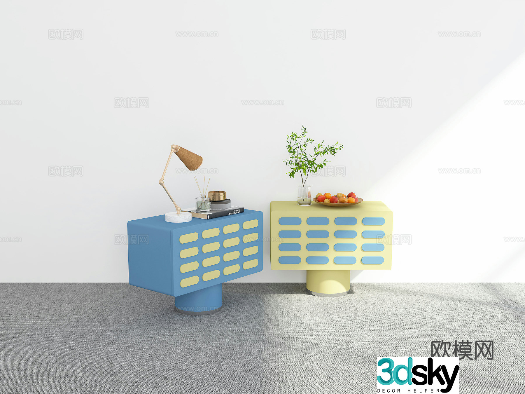 Modern night table 3d model