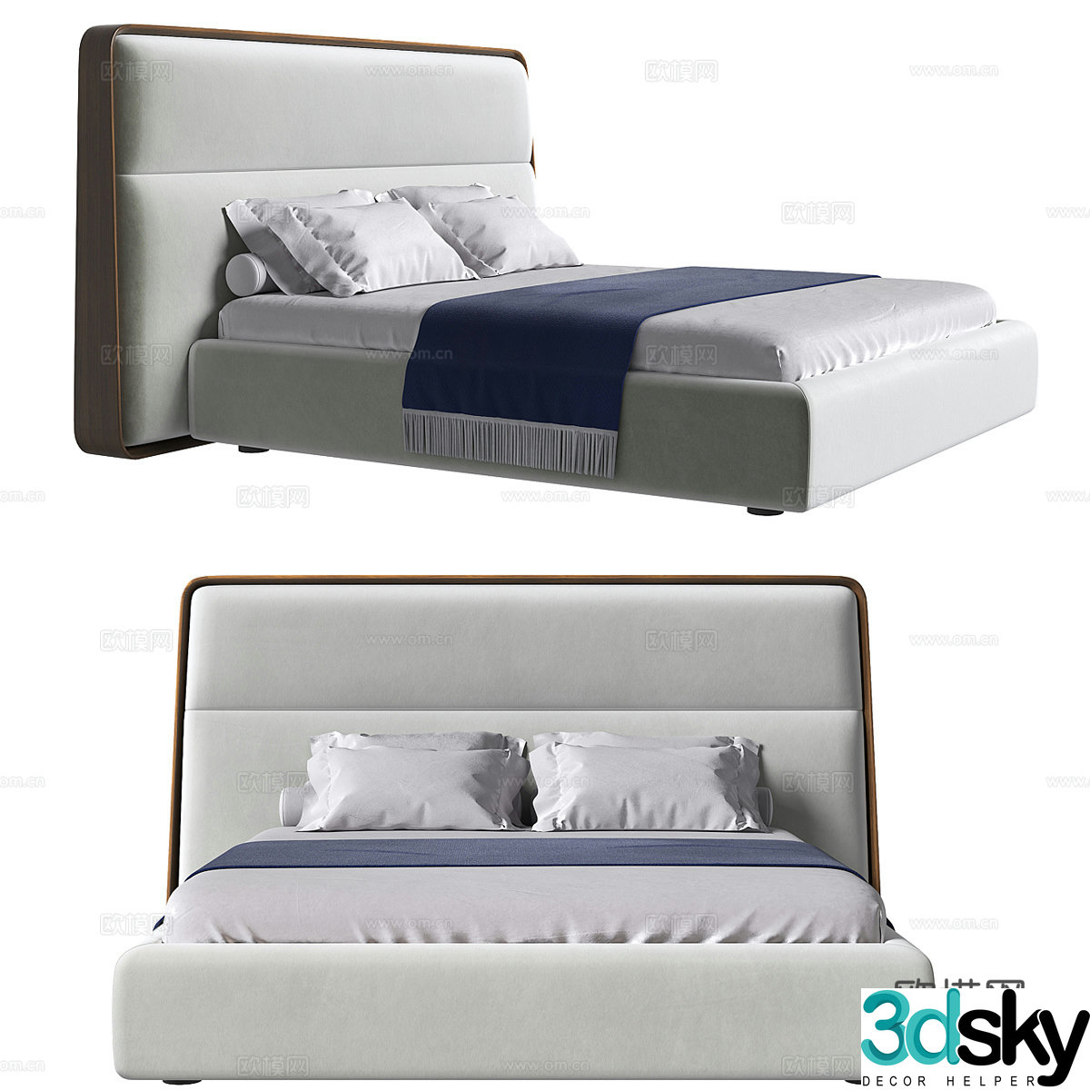 Double bed 3d model