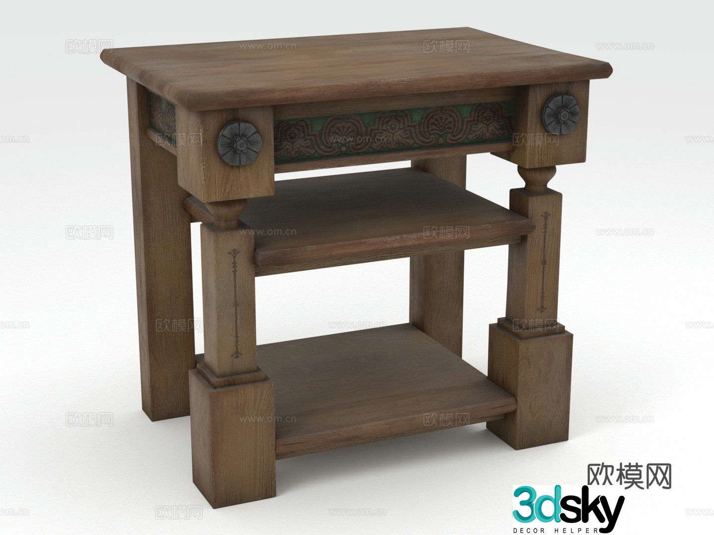 Storage rack Side table Display rack Decorative rack 3D model