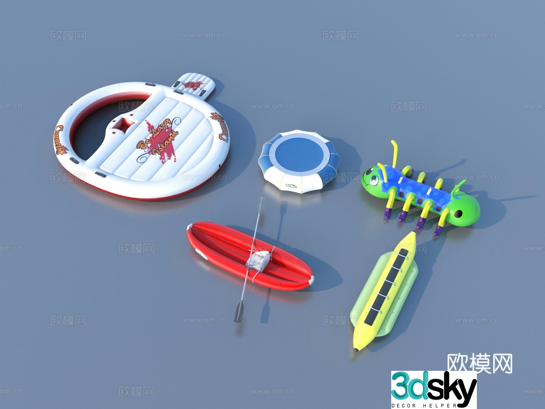 Inflatable circle Entertainment facilities Paradise Water 3D model