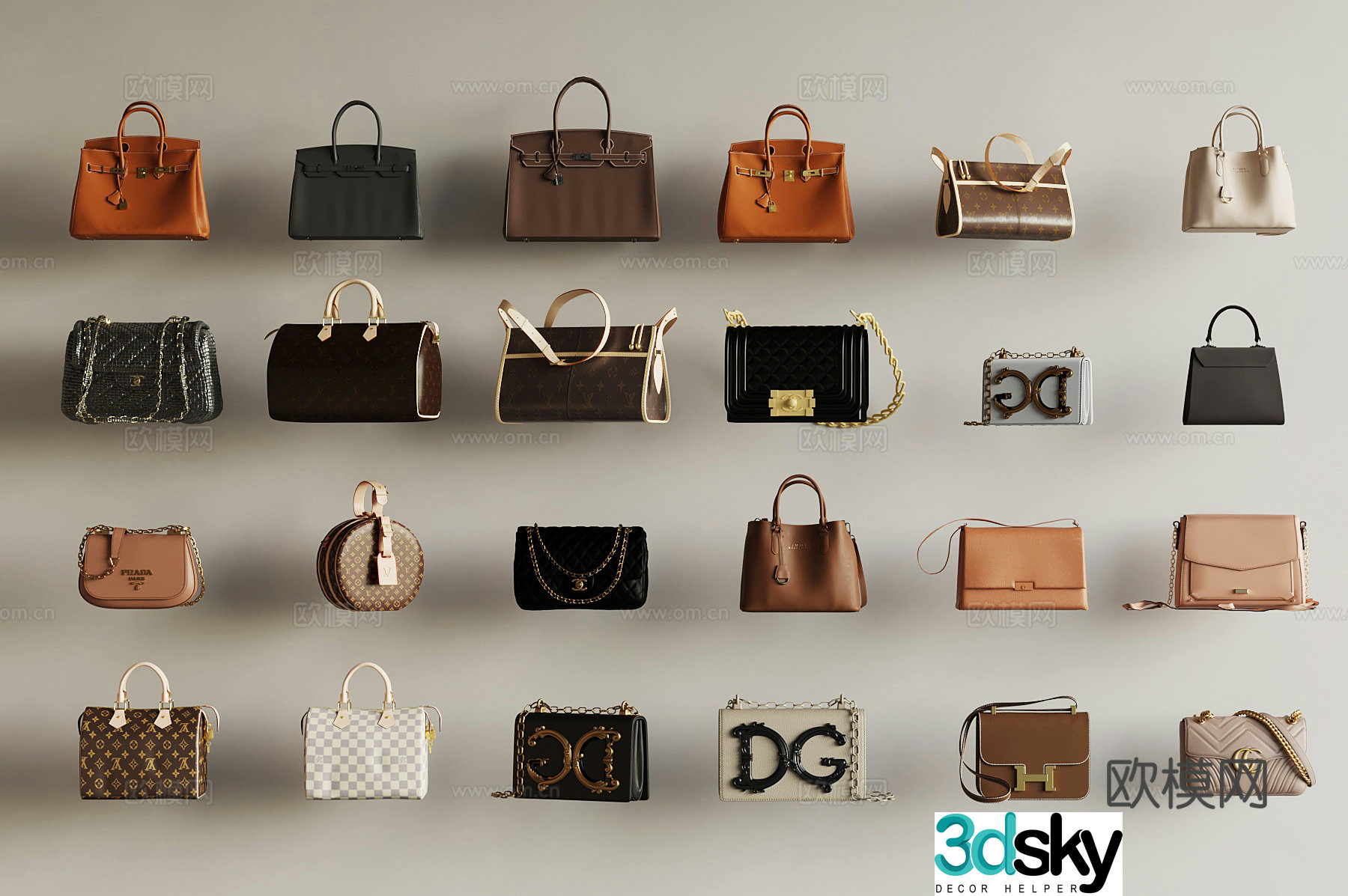 Modern bag 3d model