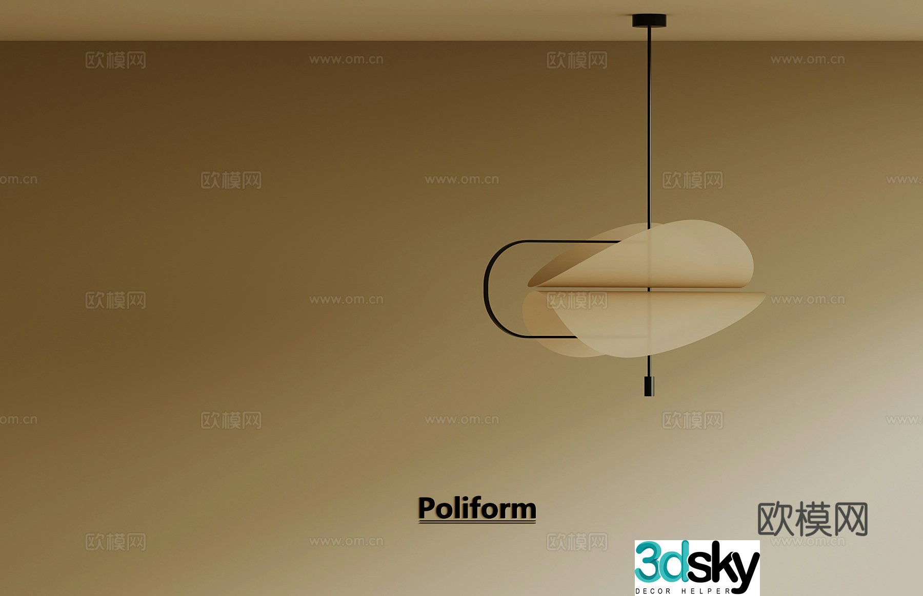 New Chinese chandelier 3D model