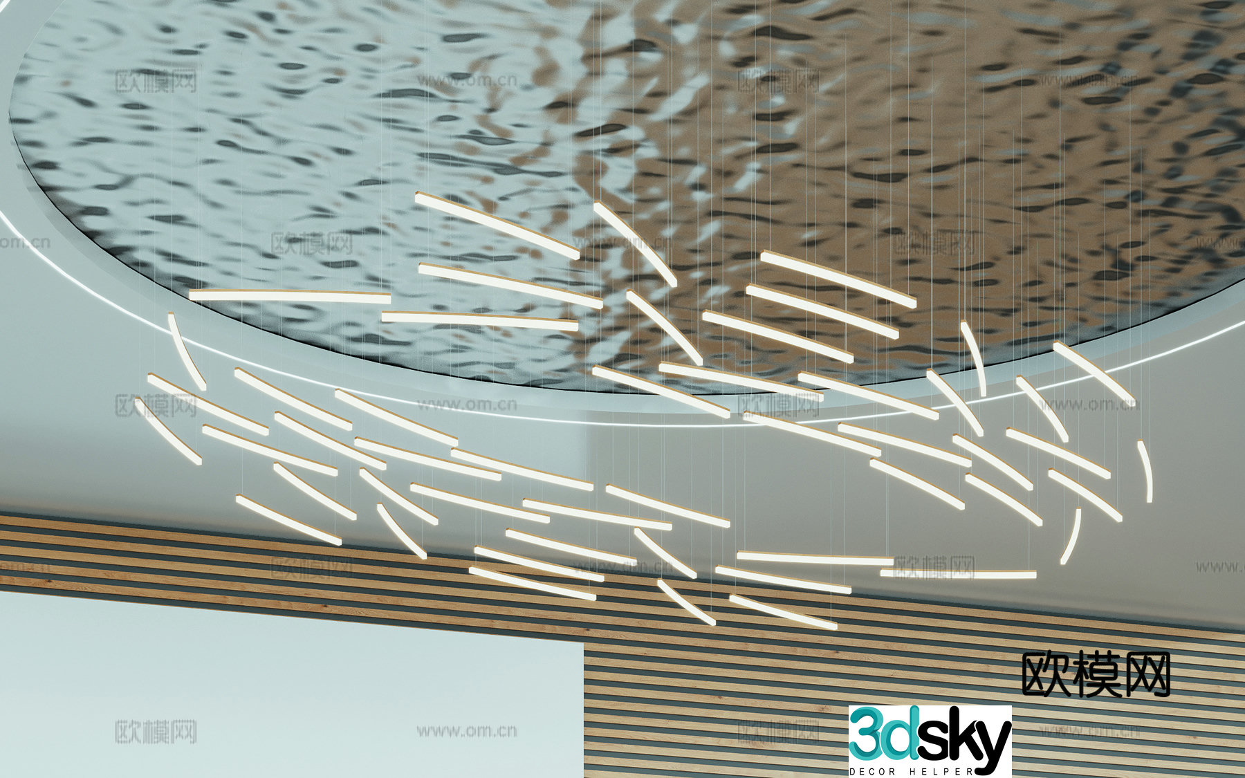 Chandelier special shape chandelier chandelier combination 3D model