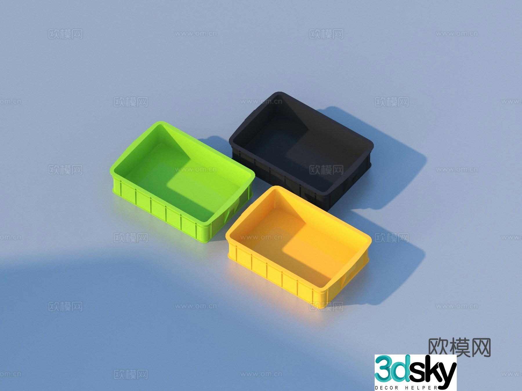 Plastic basket Storage basket Storage box Storage basket 3D model
