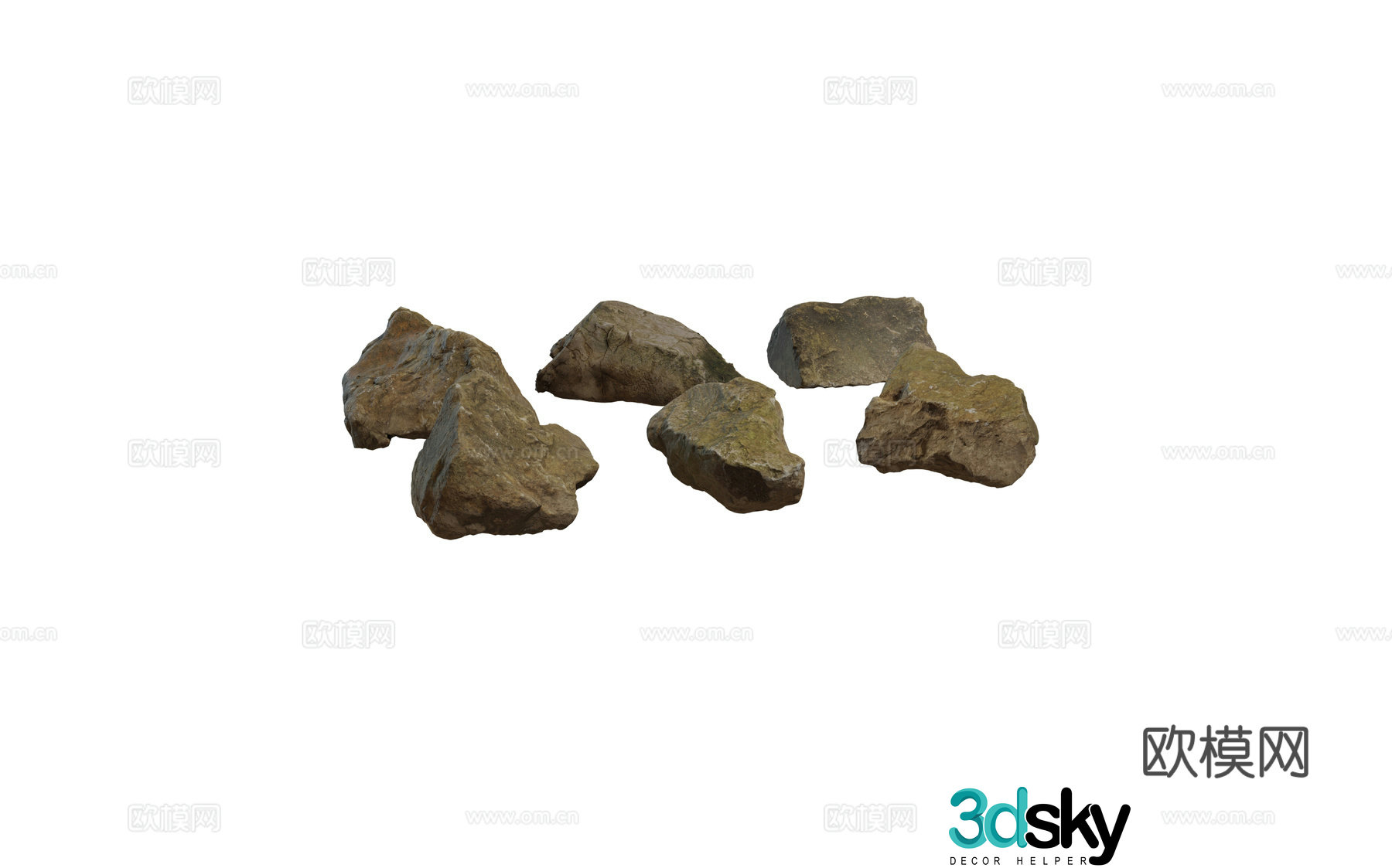 Modern stones mountain stones molding stones landscape stones garden stones group of stones natural weathered stones 3D model