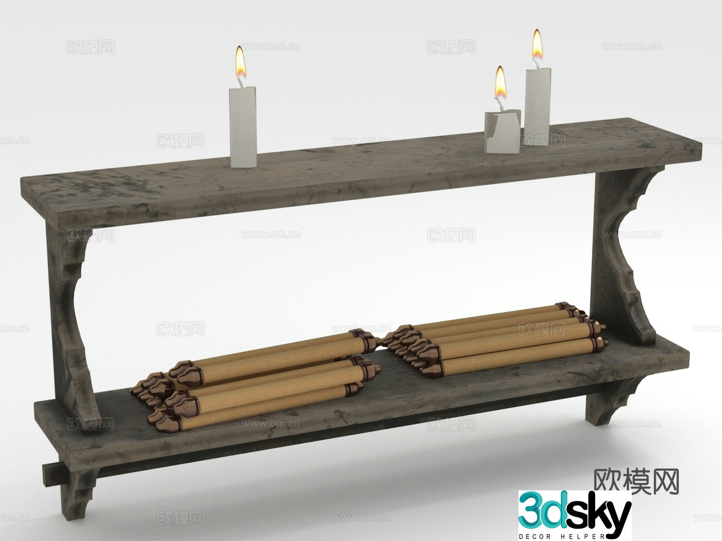 Shelf Bookshelf Display Shelf Bogu Shelf 3D Model