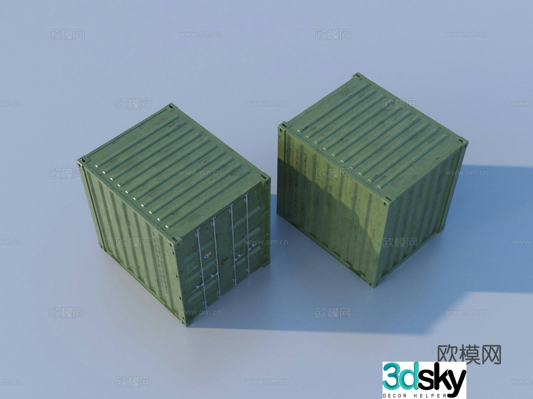 Container Terminal Freight 3D Model