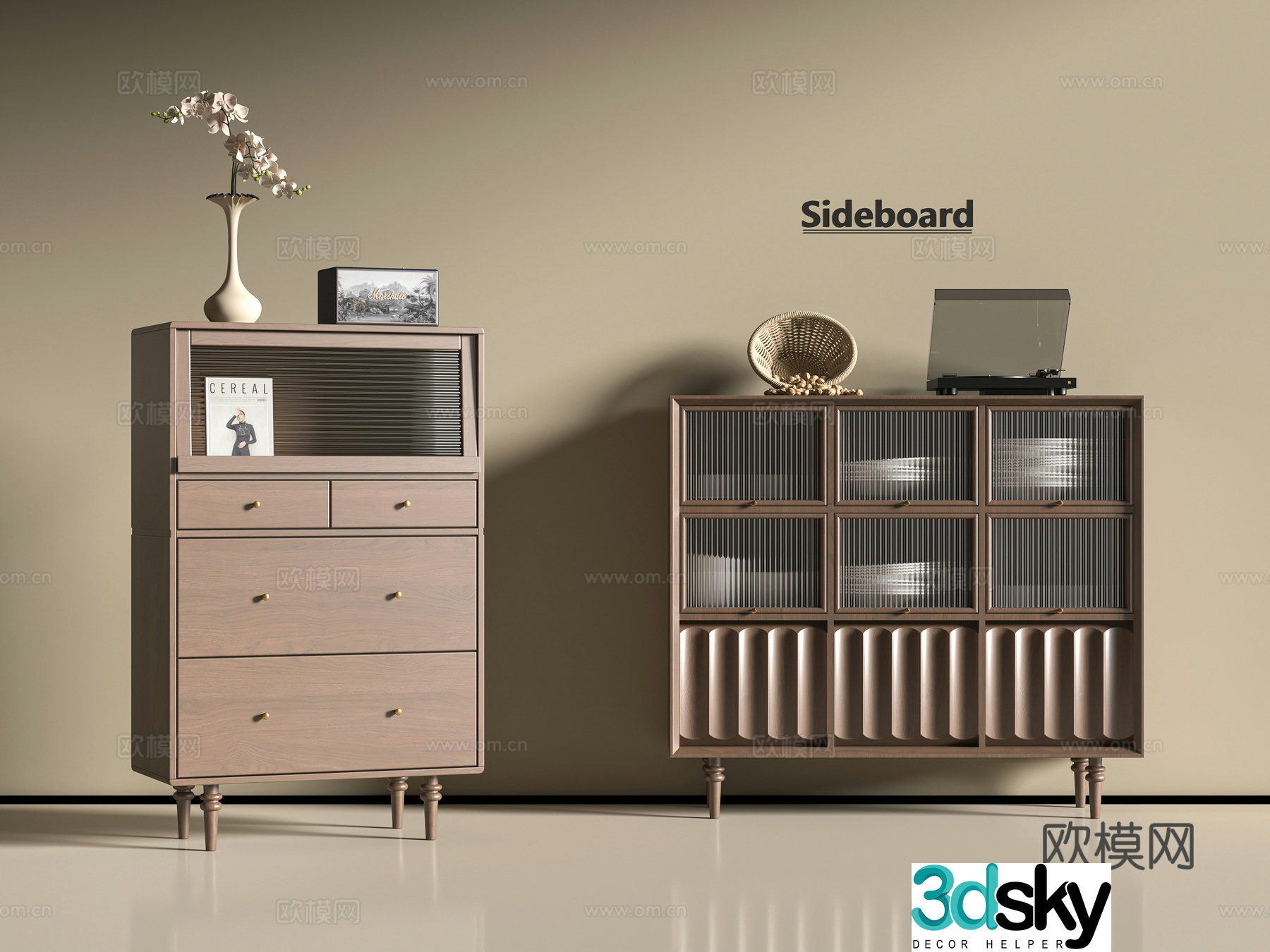 Modern sideboard 3D model
