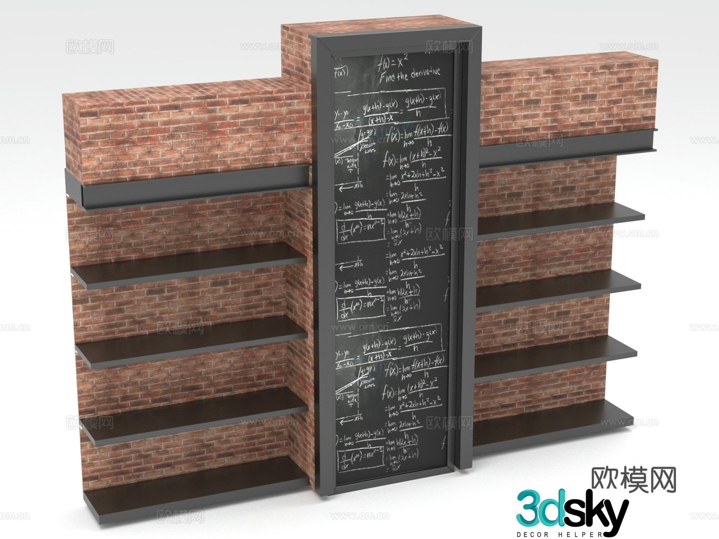Shelf Shelf Exhibition Shelf Bookshelf 3D Model