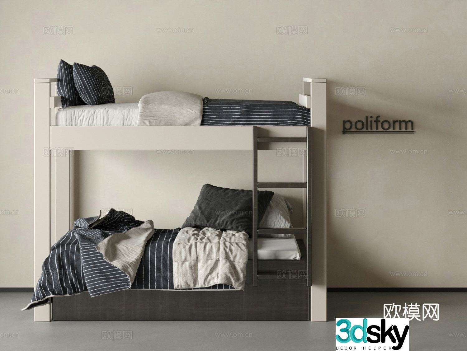 Modern children’s bed daughter bed up and down bed children’s bed stair bed double bed 3d model