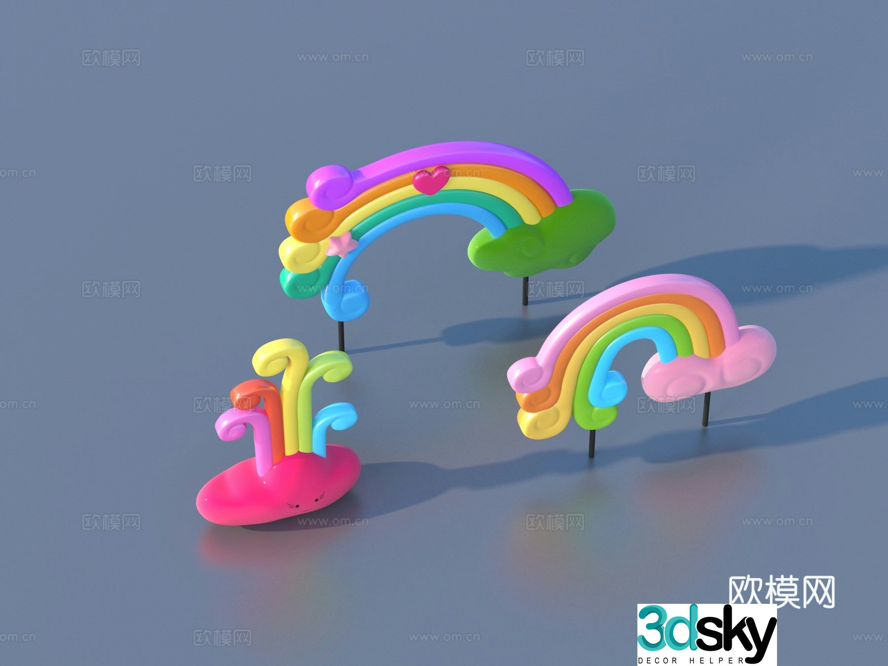 Cartoon Beauty Chen Ornament 3D Model