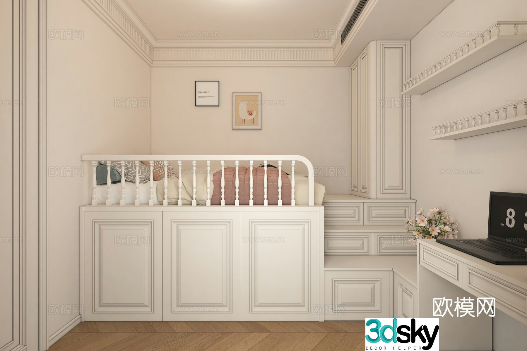 French children’s room 3d model
