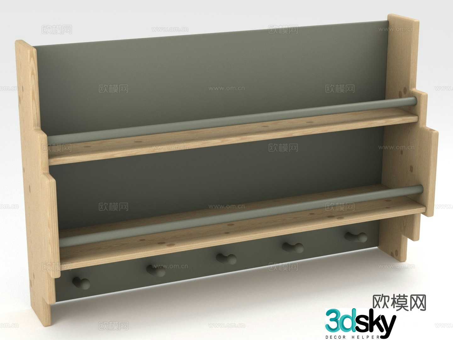 Wall-mounted bookshelf storage shelf picture book shelf storage shelf 3D model