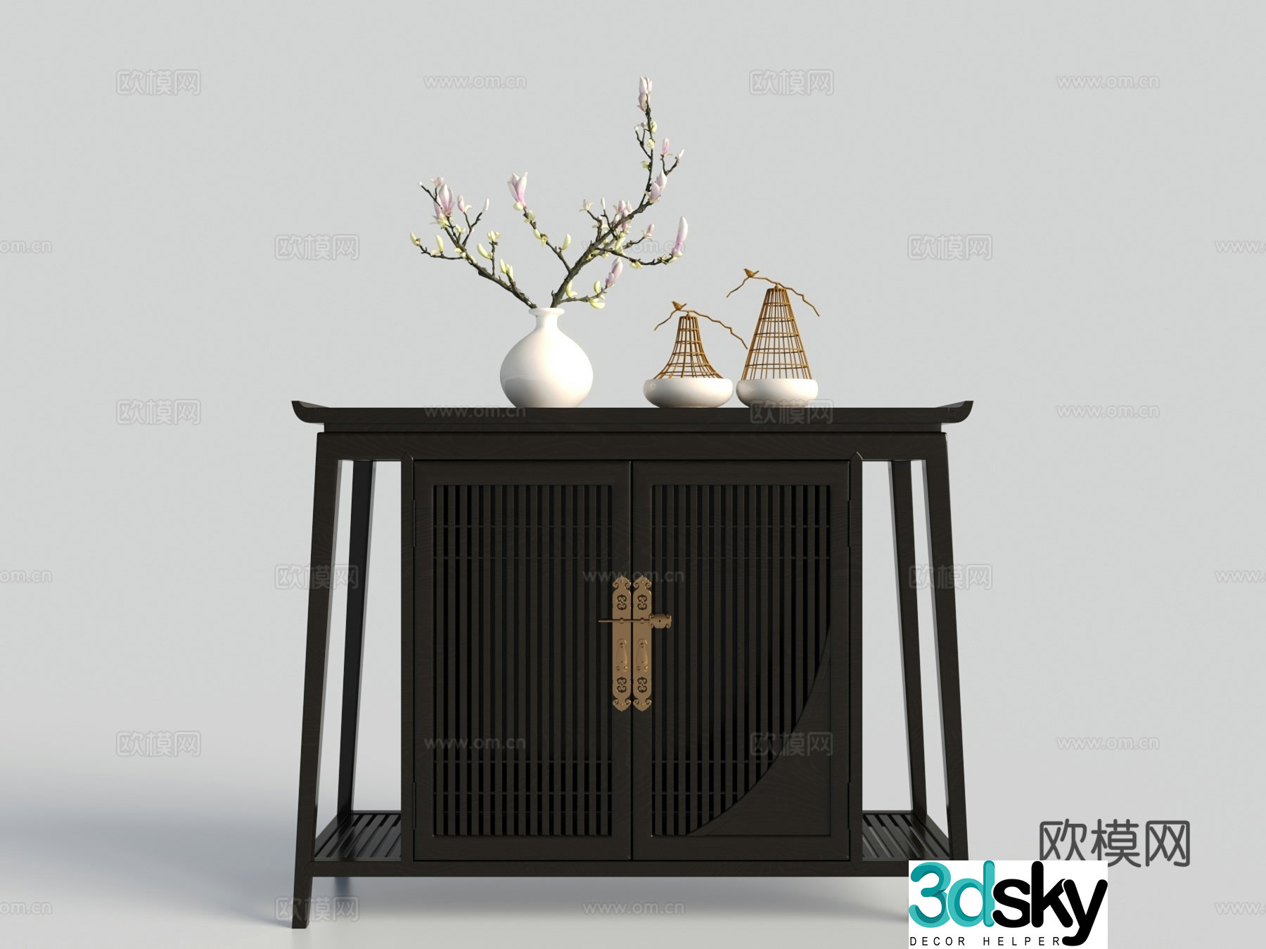 New Chinese side cabinet 3D model