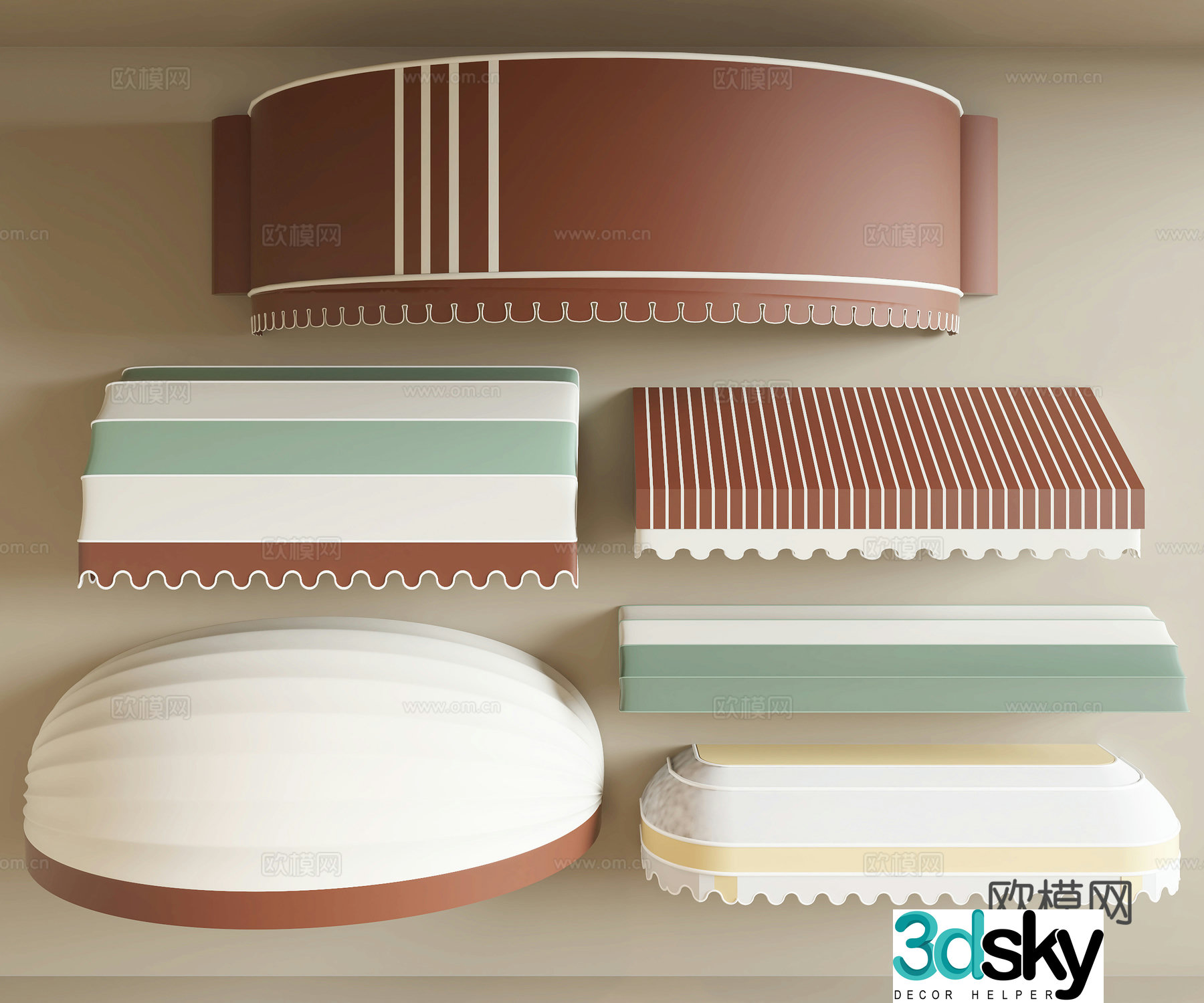 Modern awning 3d model