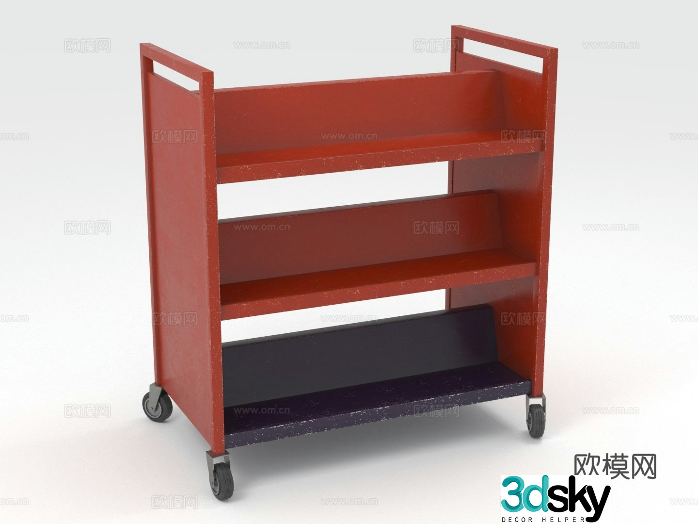 Mobile shelf Tool cart 3D model