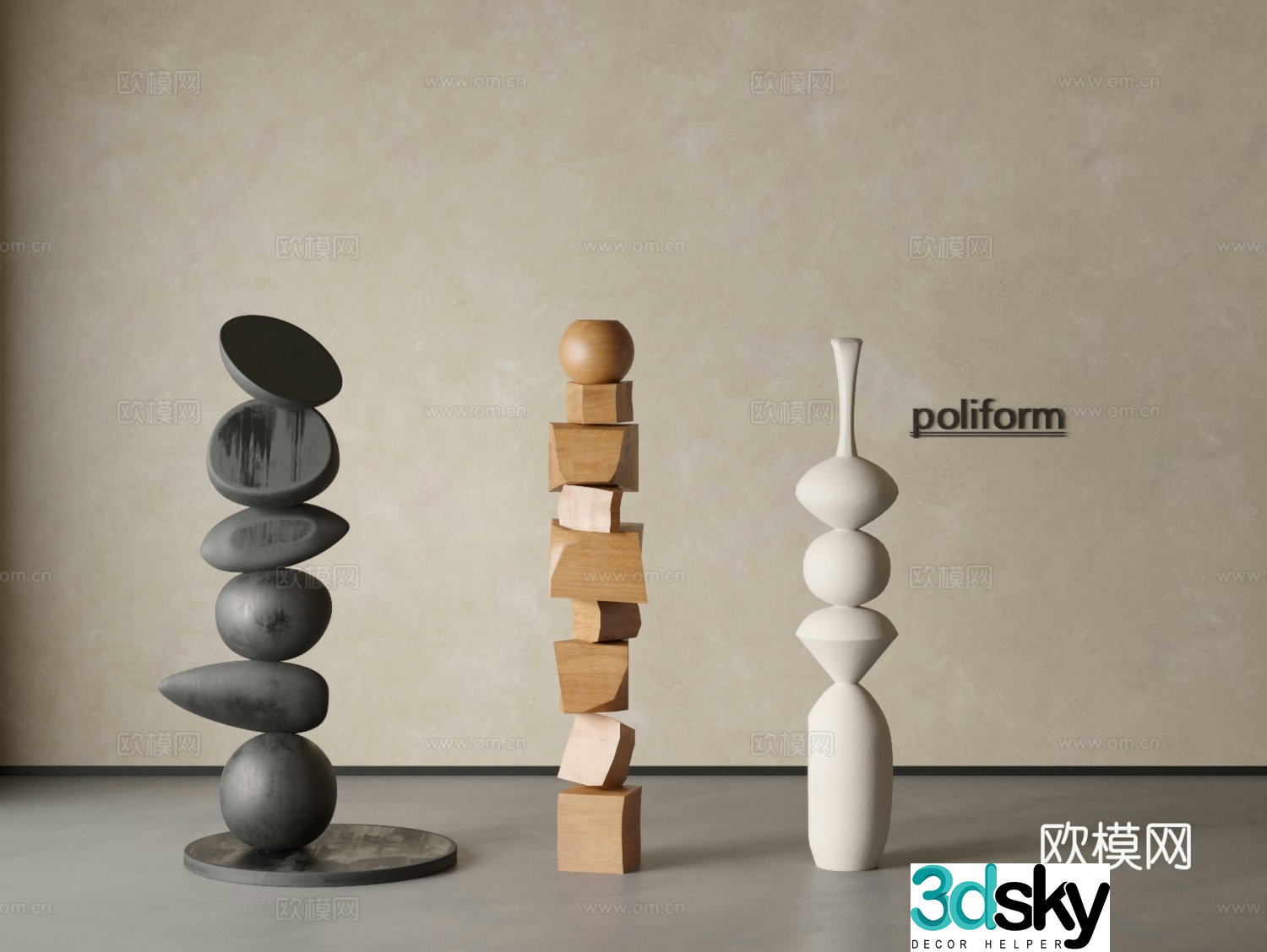 Modern sculptures Decorative plaster sculptures Stone sculptures Decorative sculptures Sculpture 3d model