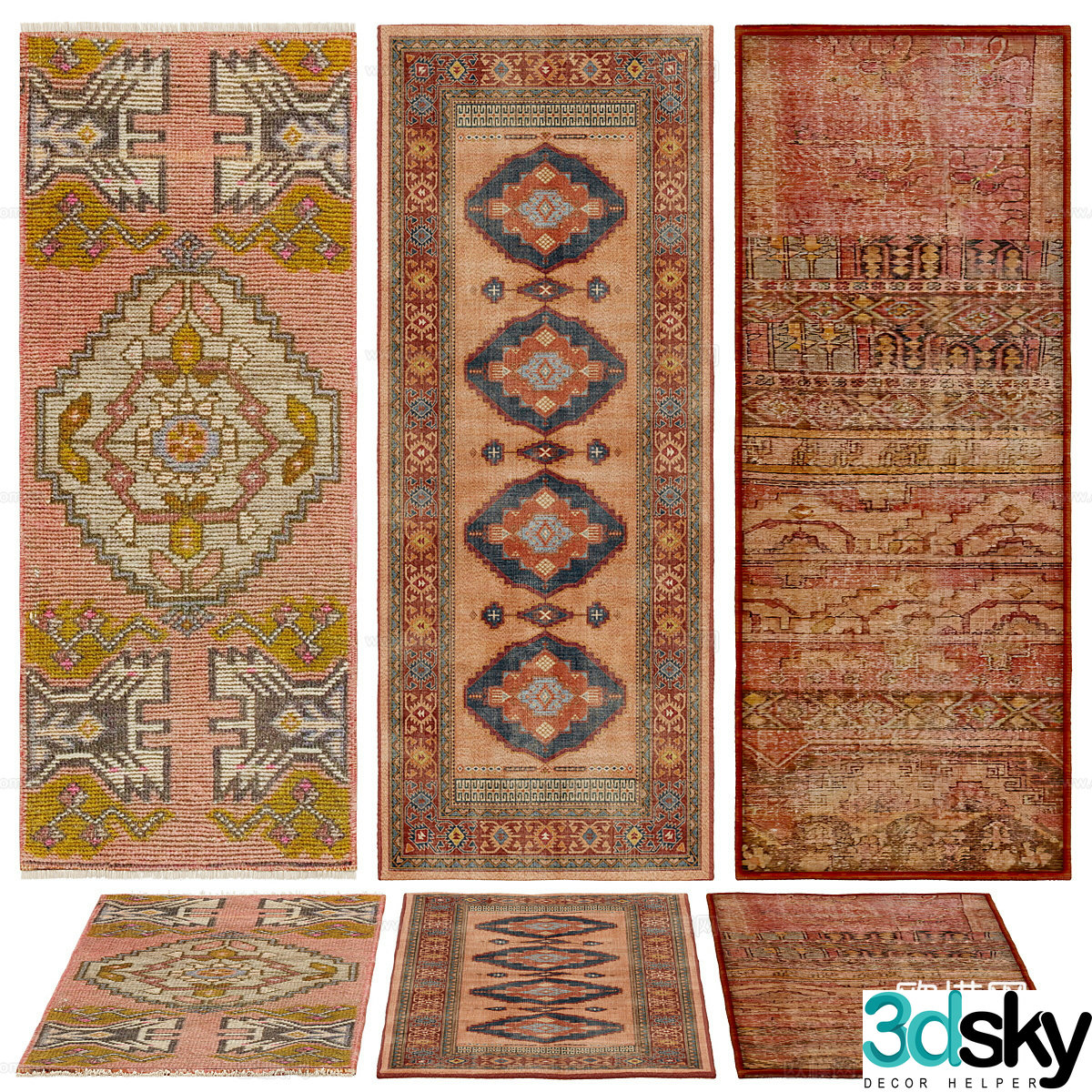 American fabric carpet 3d model
