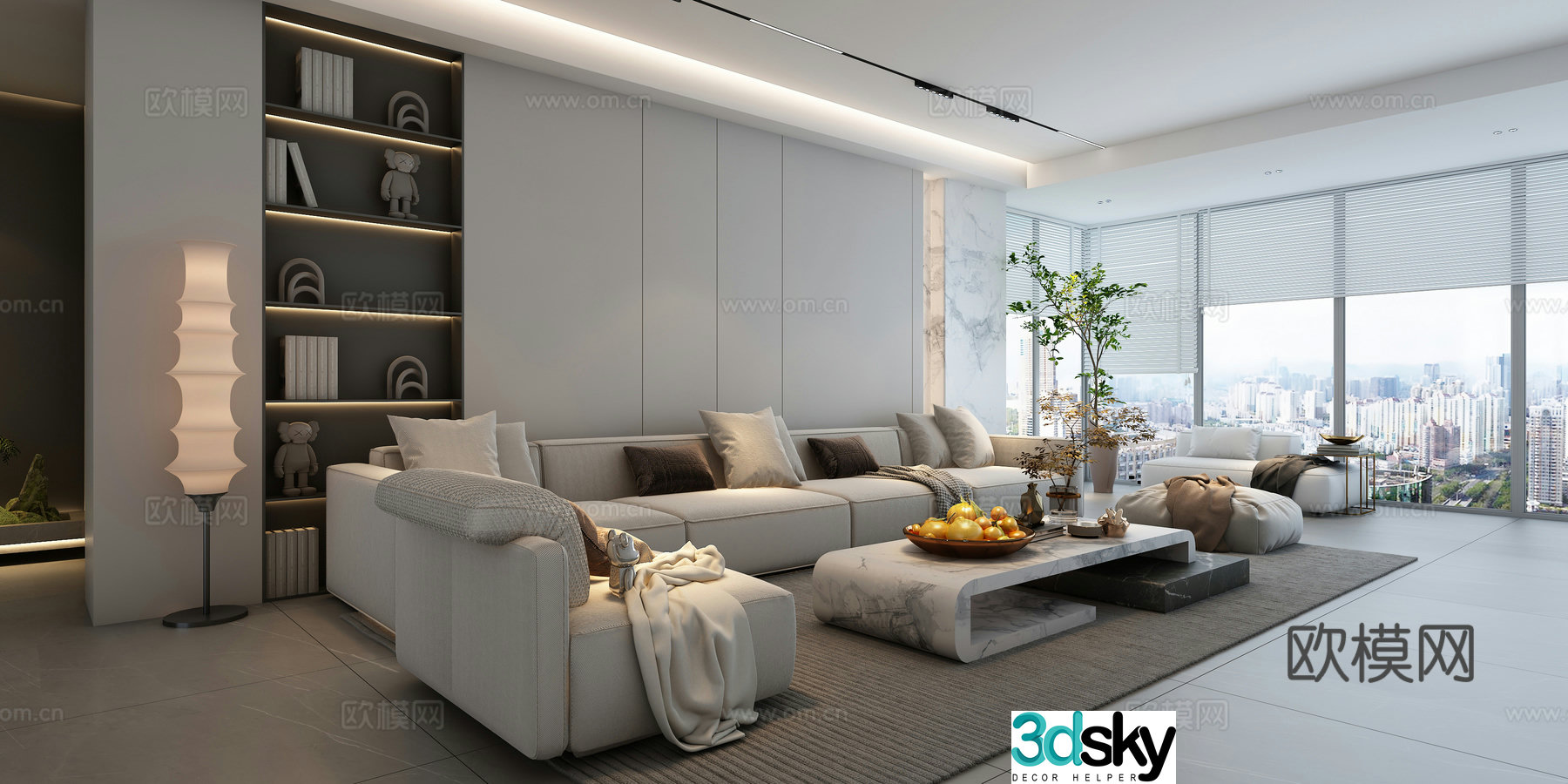 Modern living room 3d model 3d model