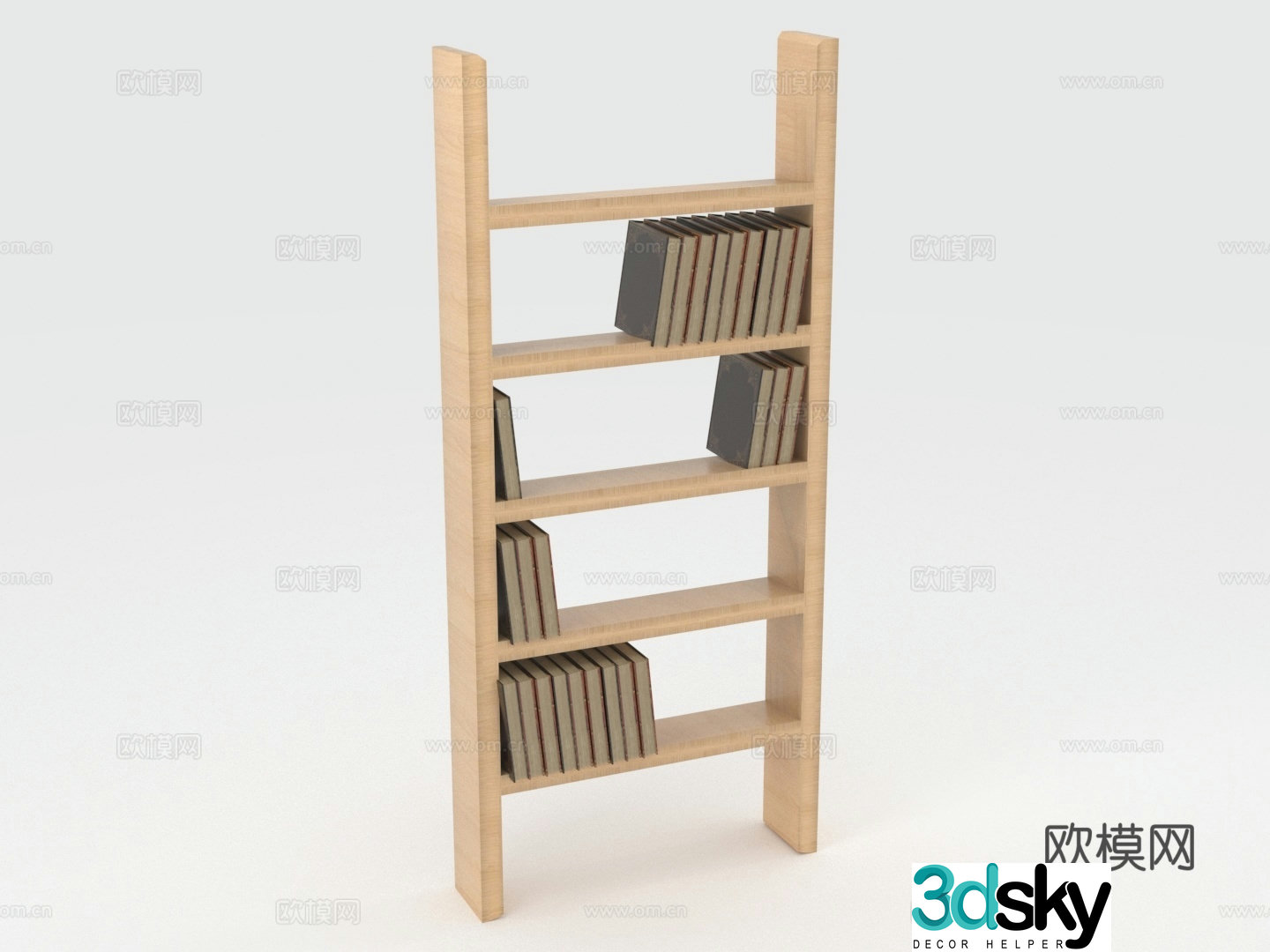 Bookshelf Shelf Floor Shelf Trapezoidal Bookshelf Wall Shelf 3D Model