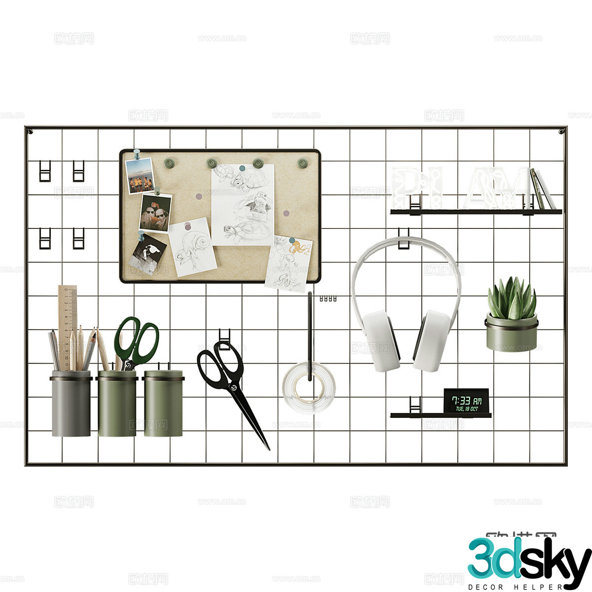 Modern children’s room wall decoration pendant 3D model