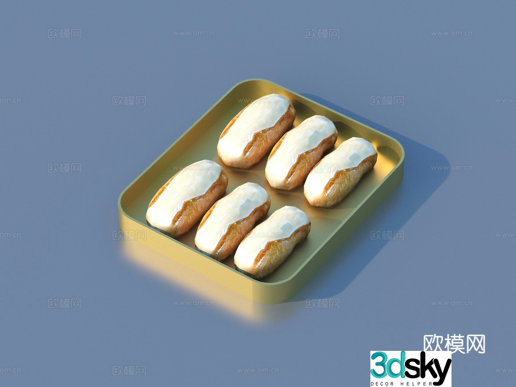 Bread Bread Cookies Food 3D Model