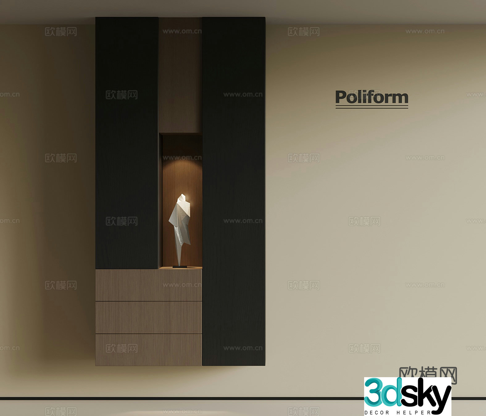 Modern shoe cabinet partition cabinet porch cabinet 3d model
