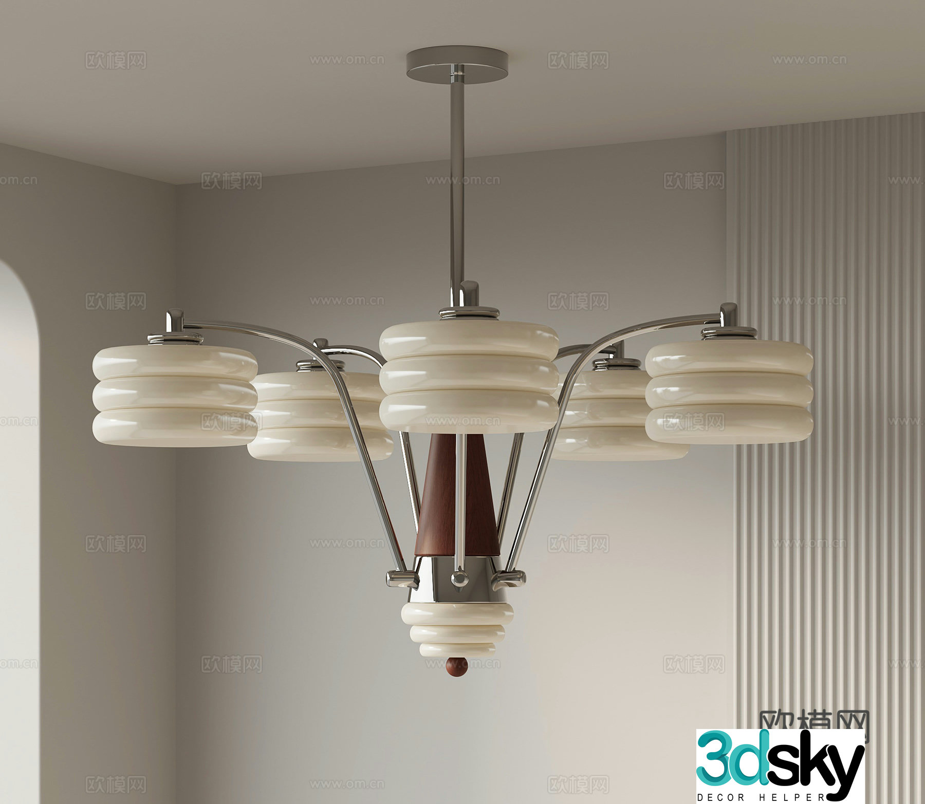 French medieval style chandelier multi-head chandelier restaurant chandelier retro chandelier 3d model 3d model