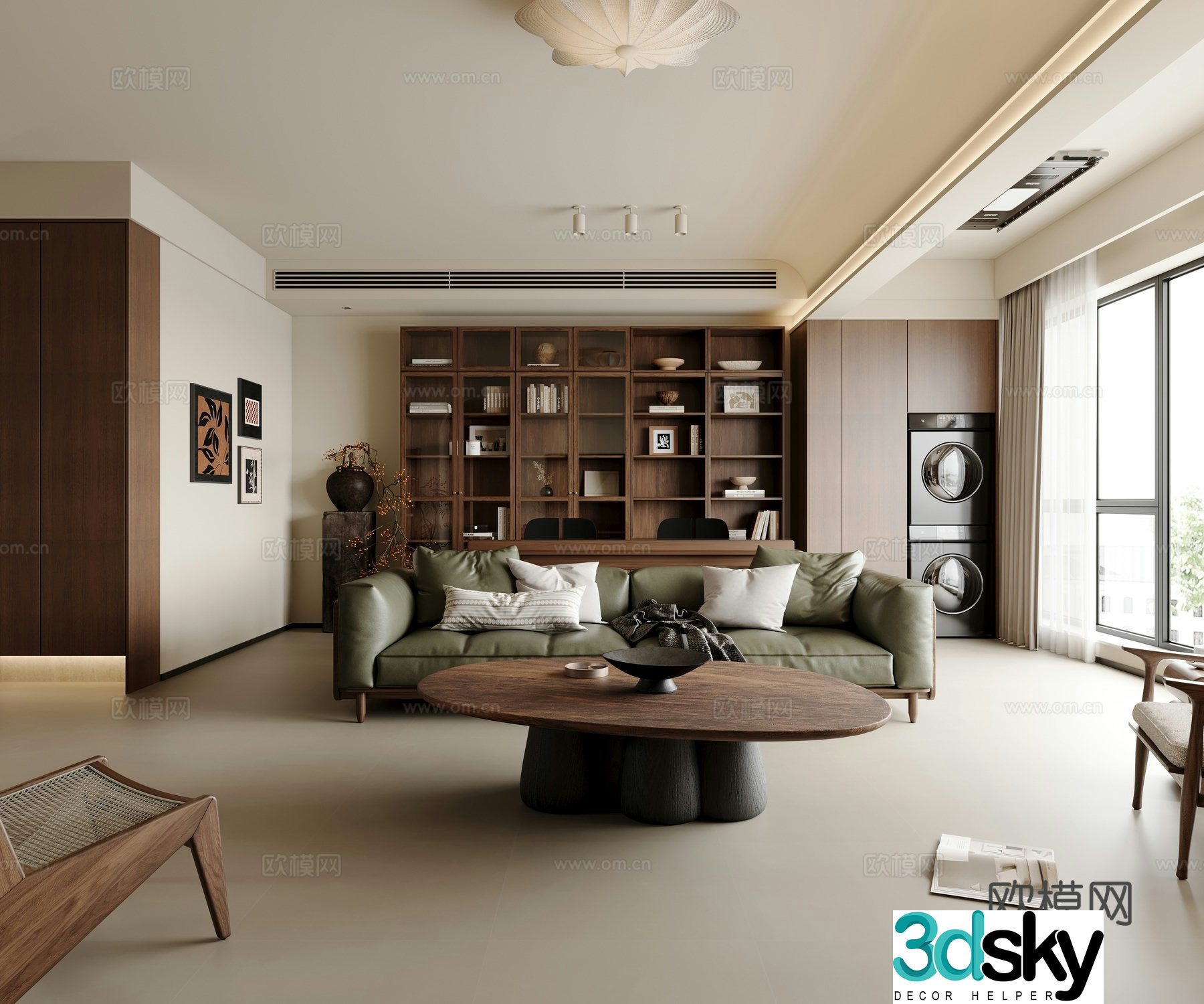 3D model of medieval style living room restaurant