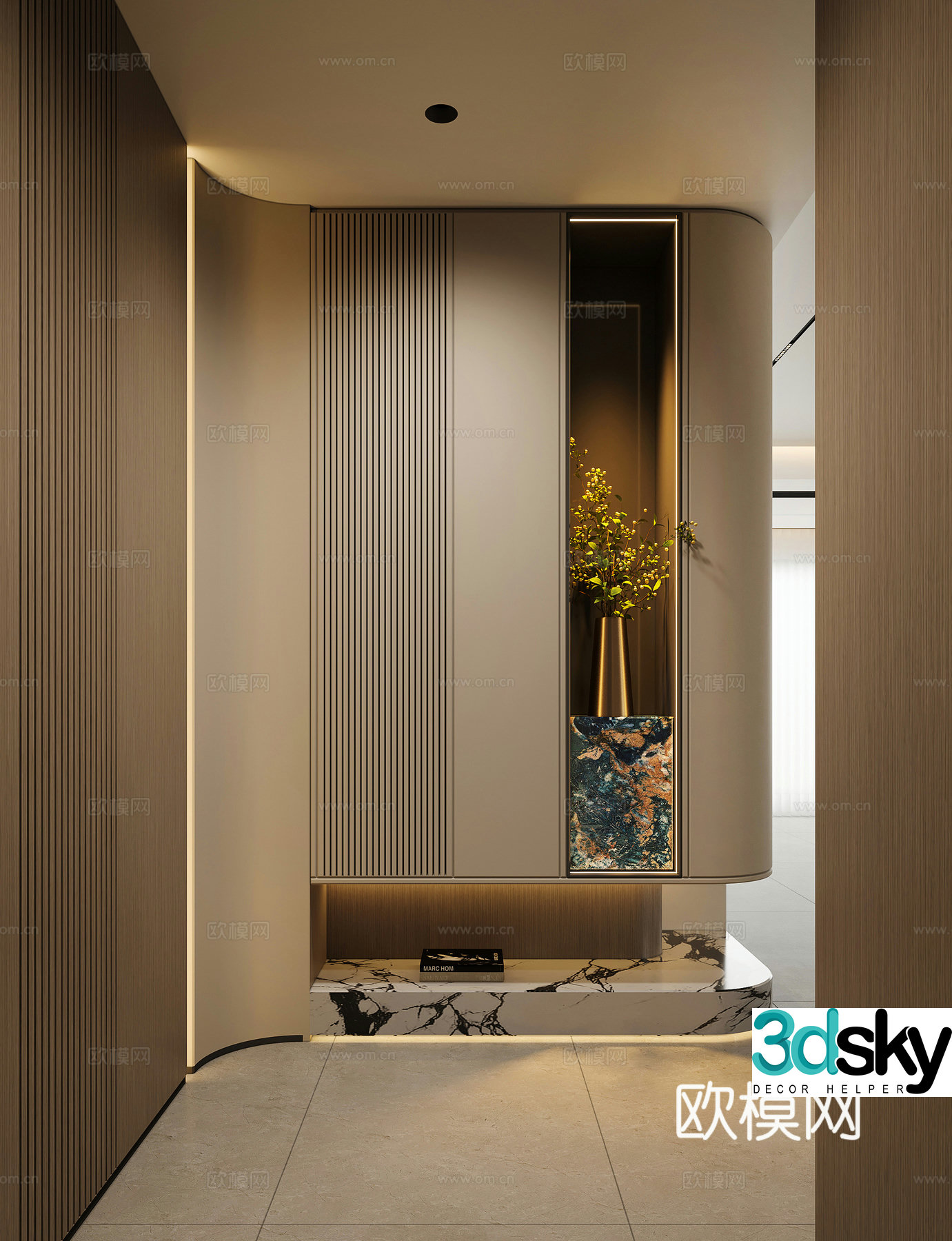 Modern entrance hallway 3D model