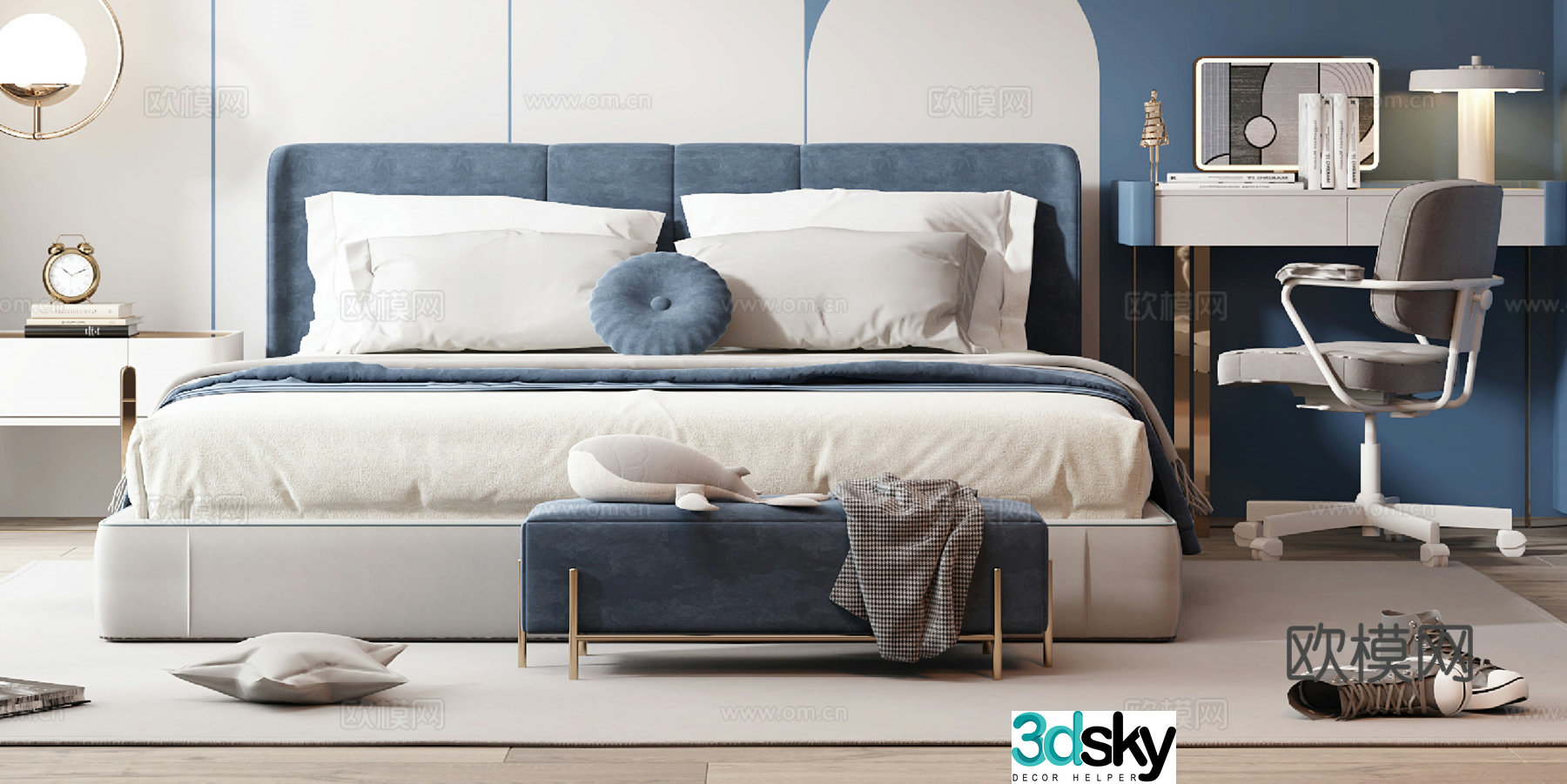 Modern children’s bed 3d model