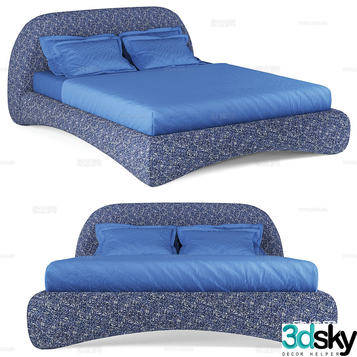 Double bed 3d model