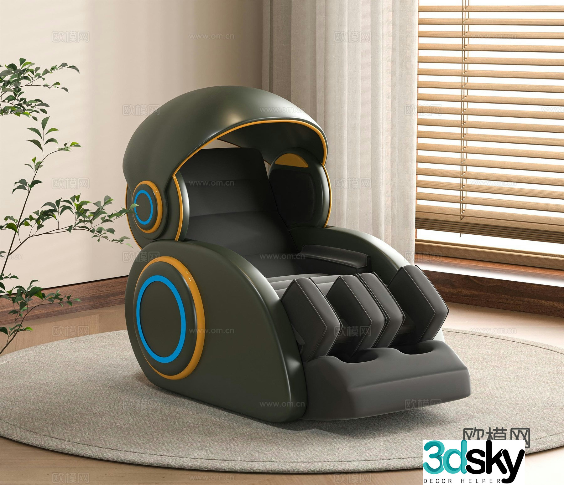 Modern massage chair 3d model