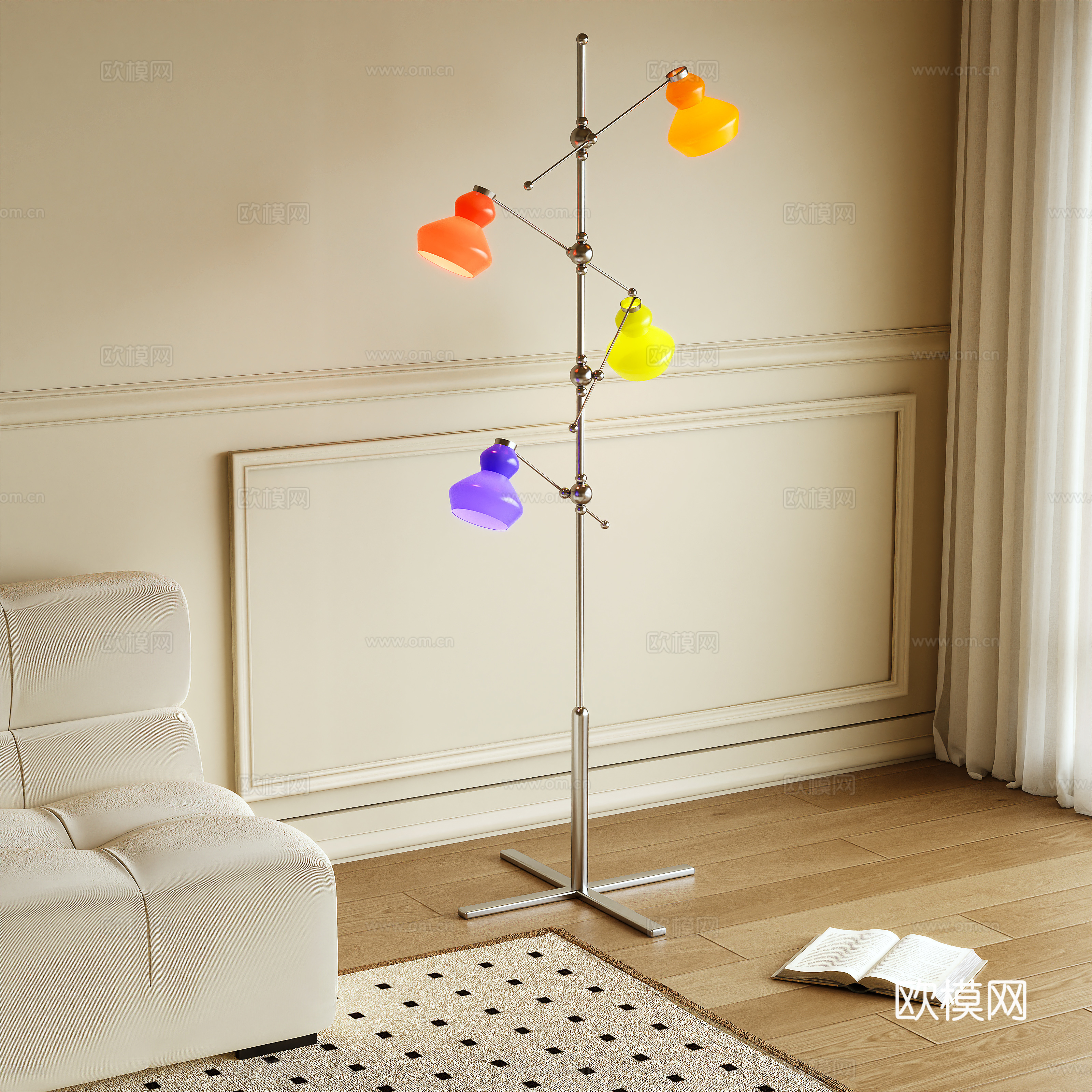 Floor lamp Decorative lamp Dopamine Bauhaus 3D model