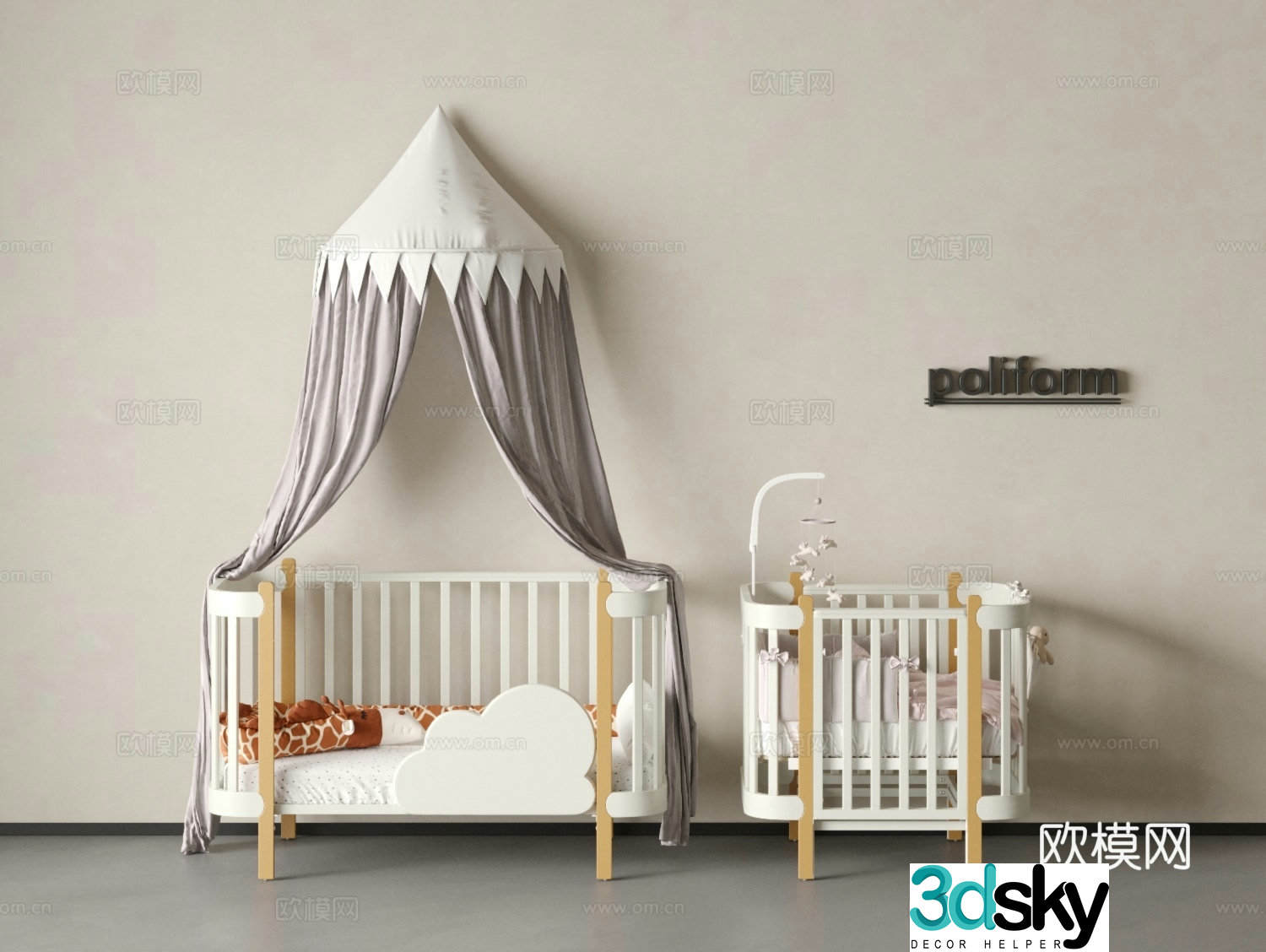 Modern children’s bed daughter bed up and down bed children’s bed stair bed double bed 3d model
