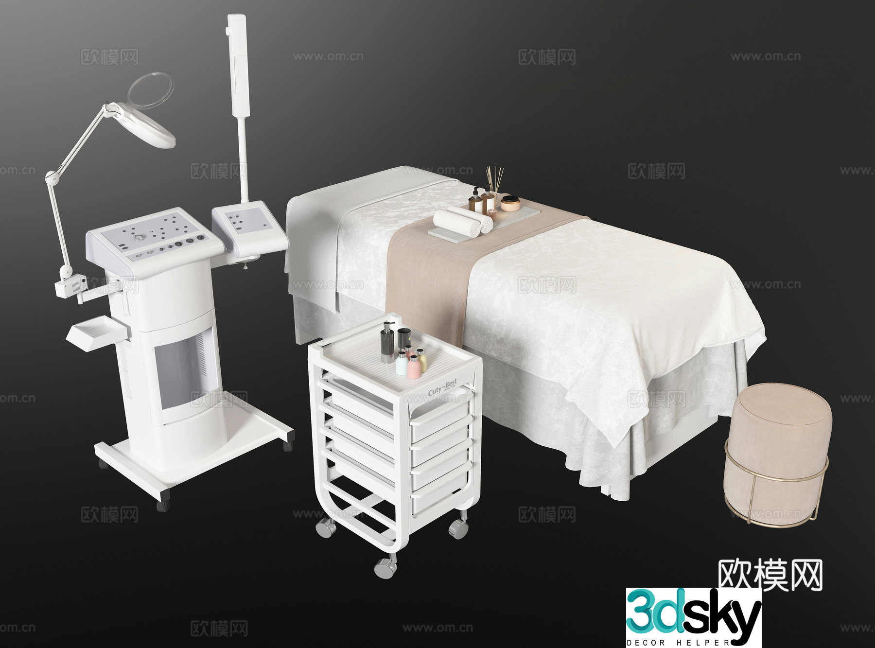 Modern massage table 3d model